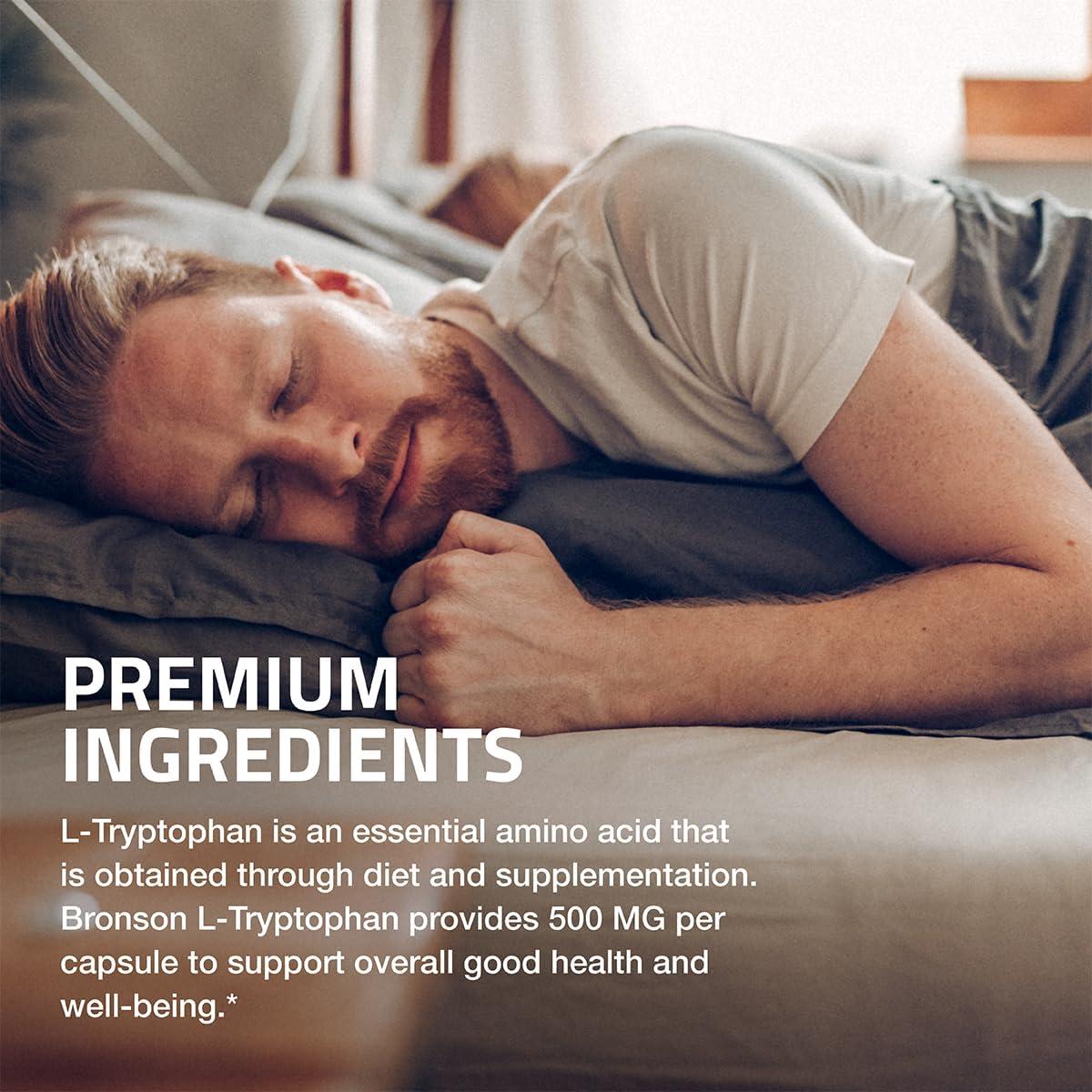 Bronson L-Triptófano 500 MG Alta Potencia 60 Cápsulas