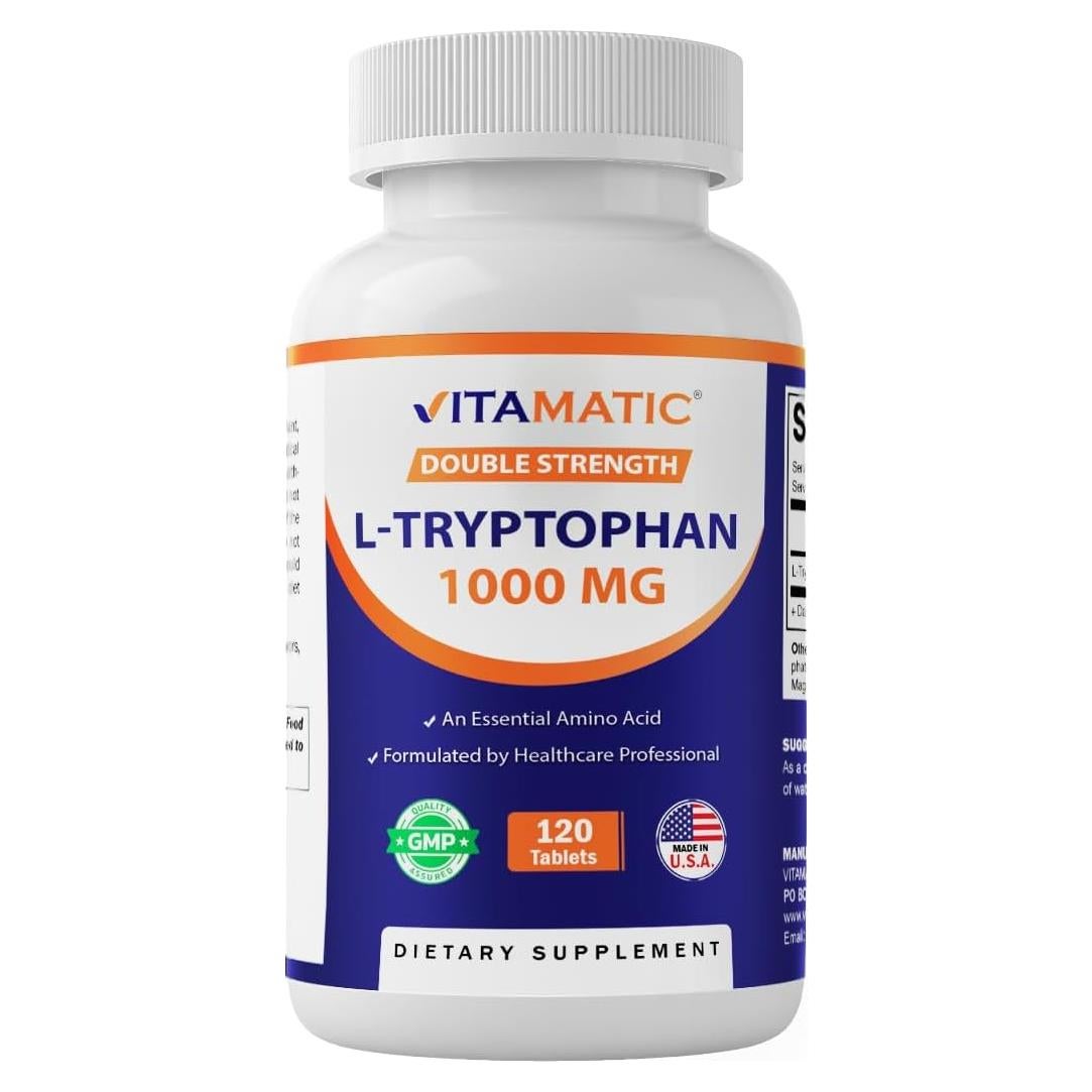 Vitamatic L-Triptófano 1000mg 120 Tabletas Suplemento