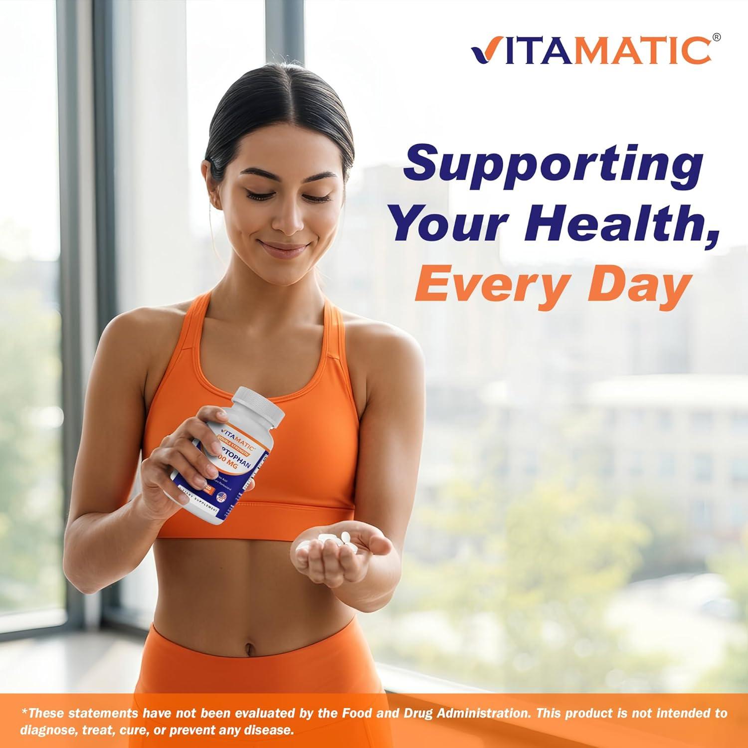 Vitamatic L-Triptófano 1000mg 120 Tabletas Suplemento
