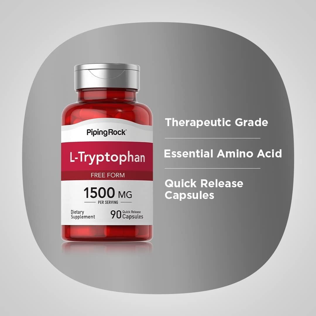 Suplemento L-Triptófano 1500 mg Piping Rock 90 Cápsulas