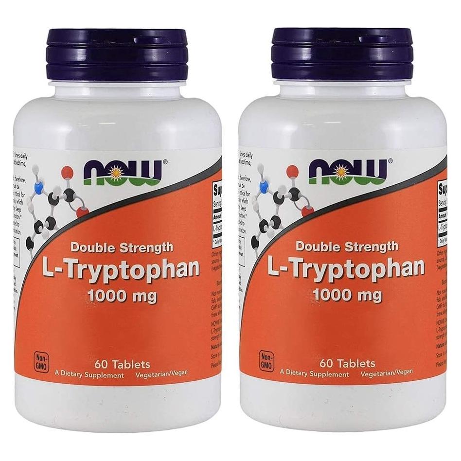 L-triptófano 1000mg NOW Foods - 60 Tabletas para Relajación