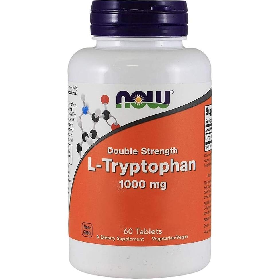L-triptófano 1000mg NOW Foods - 60 Tabletas para Relajación