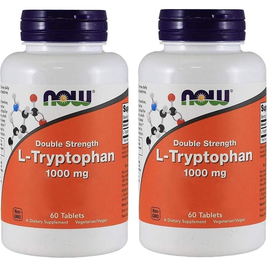 L-triptófano 1000mg NOW Foods - 60 Tabletas para Relajación