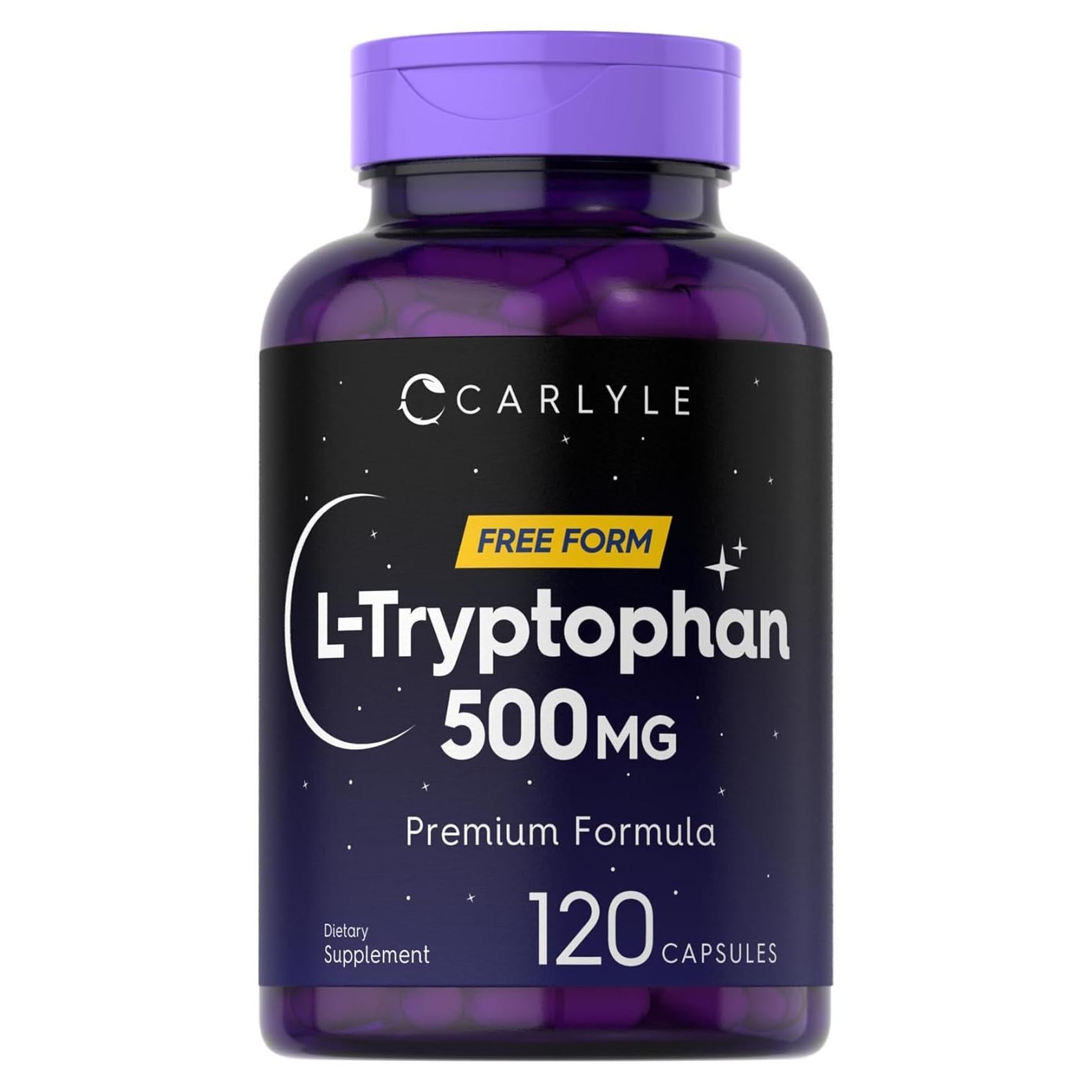 Carlyle L-Triptófano 500mg | 120 Cápsulas | Suplemento Aminoácidos