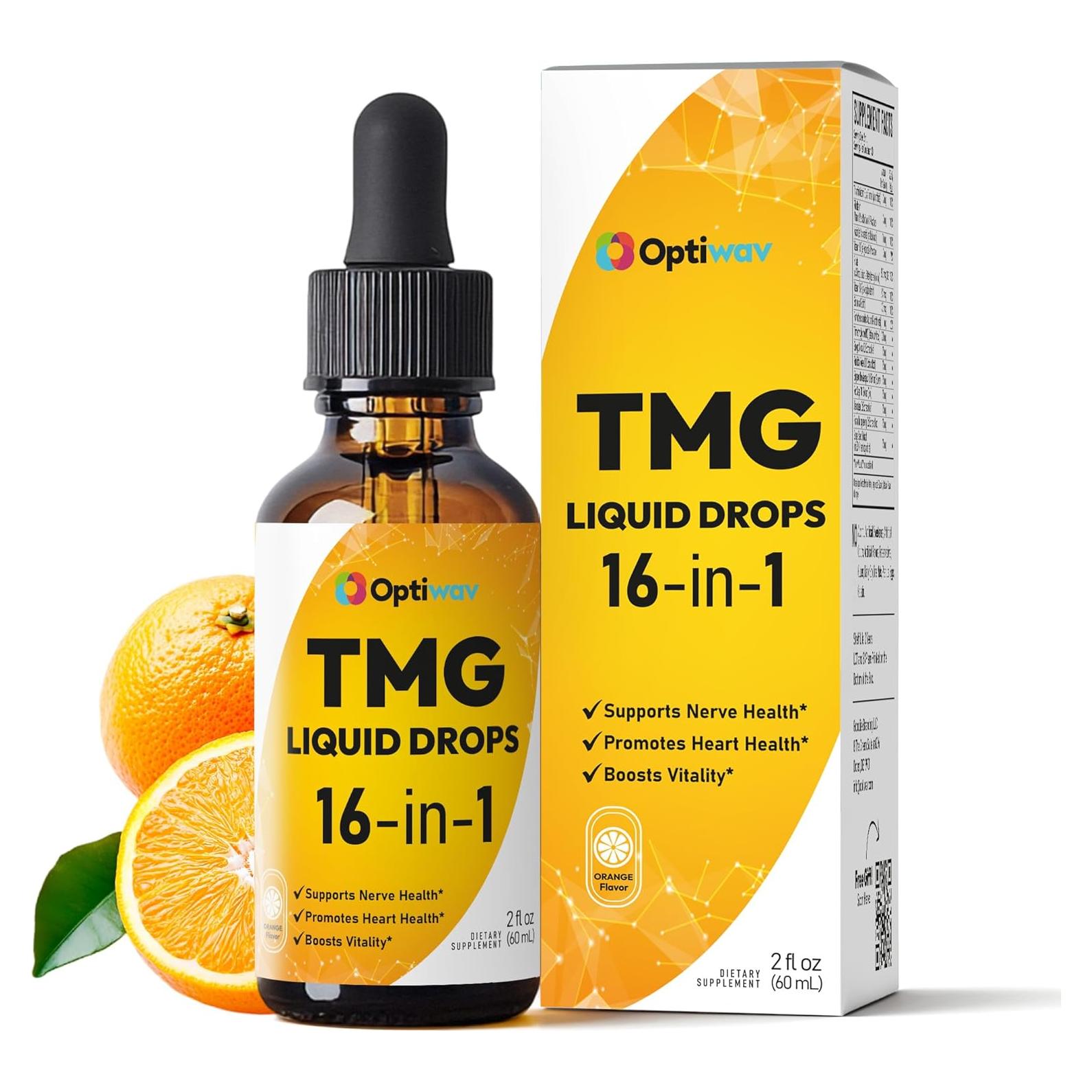 Gotas Líquidas de TMG OptiWav - Suplemento Vegano 60 mL