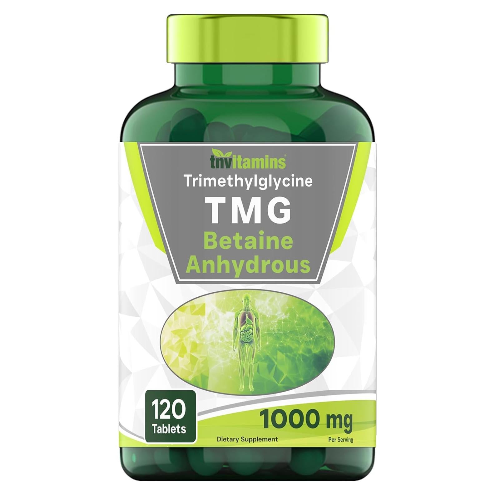 Suplemento TMG 1000mg TNVitamins - 120 Tabletas No OGM