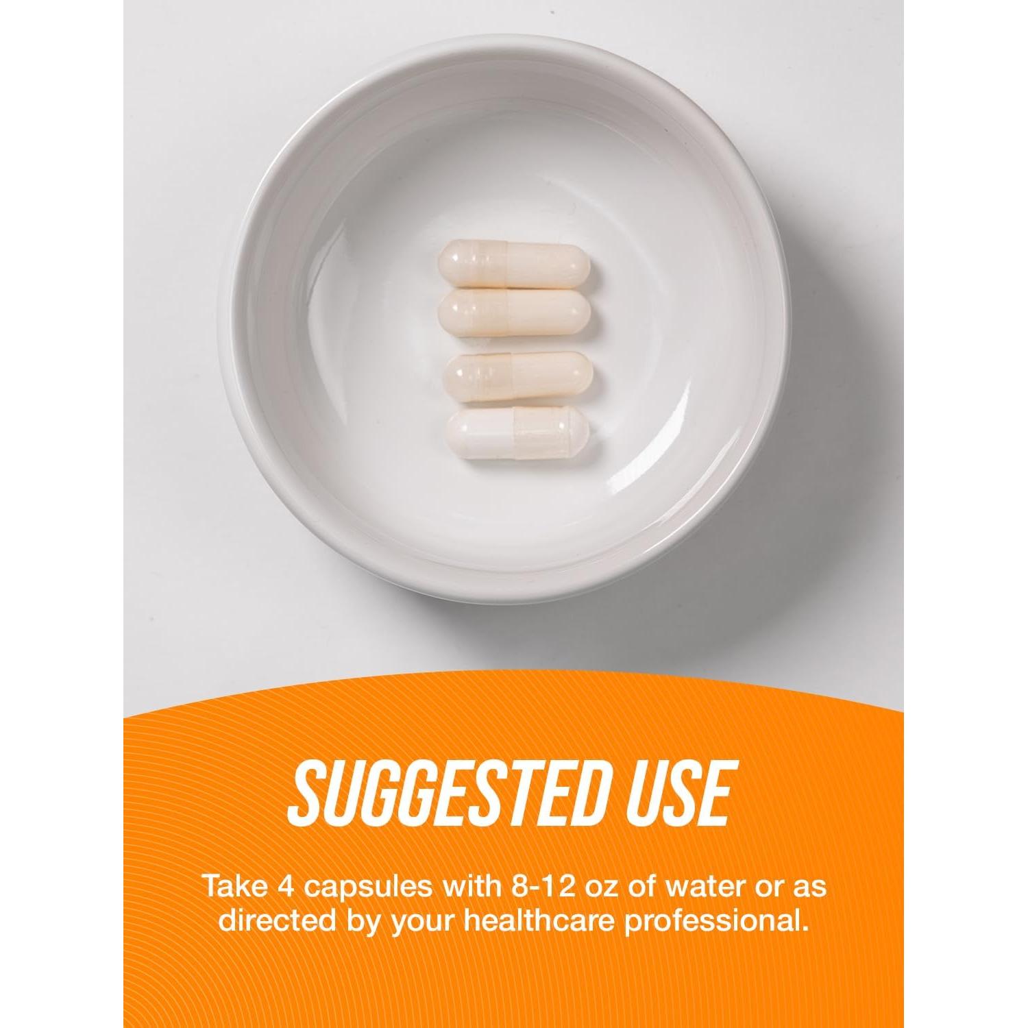 Cápsulas de Taurina BulkSupplements 2000mg - 360 Unidades