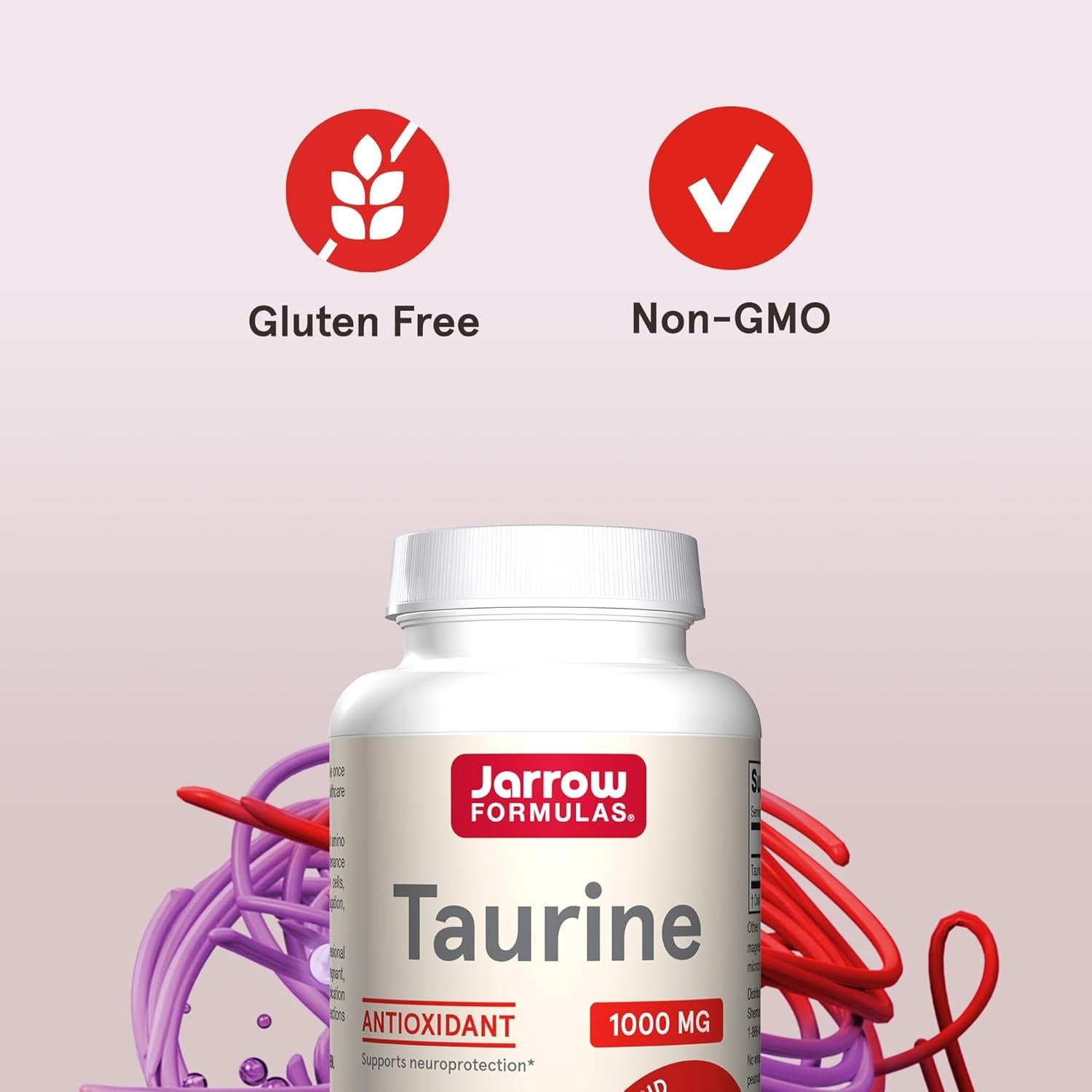 Suplemento de Taurina 1000 mg Jarrow Formulas 100 Cápsulas
