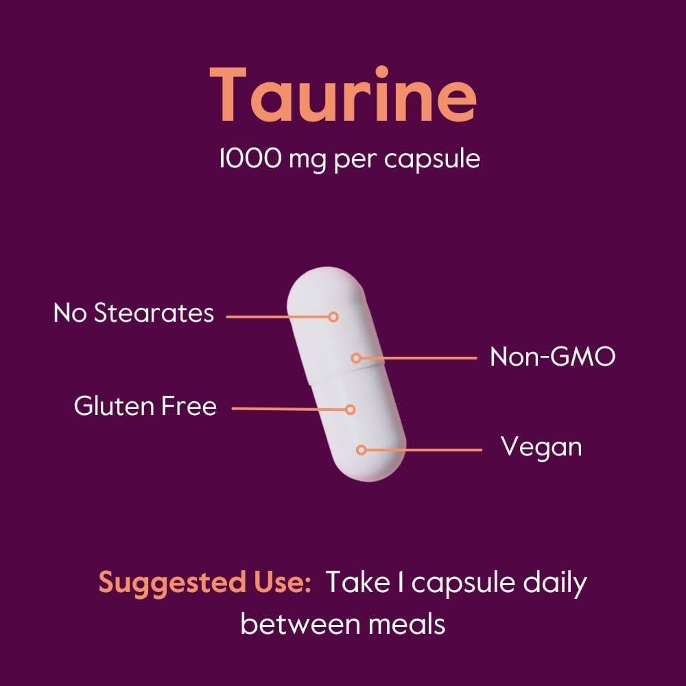 Taurina 1000mg Bestvite - 240 Cápsulas Veganas Sin Gluten