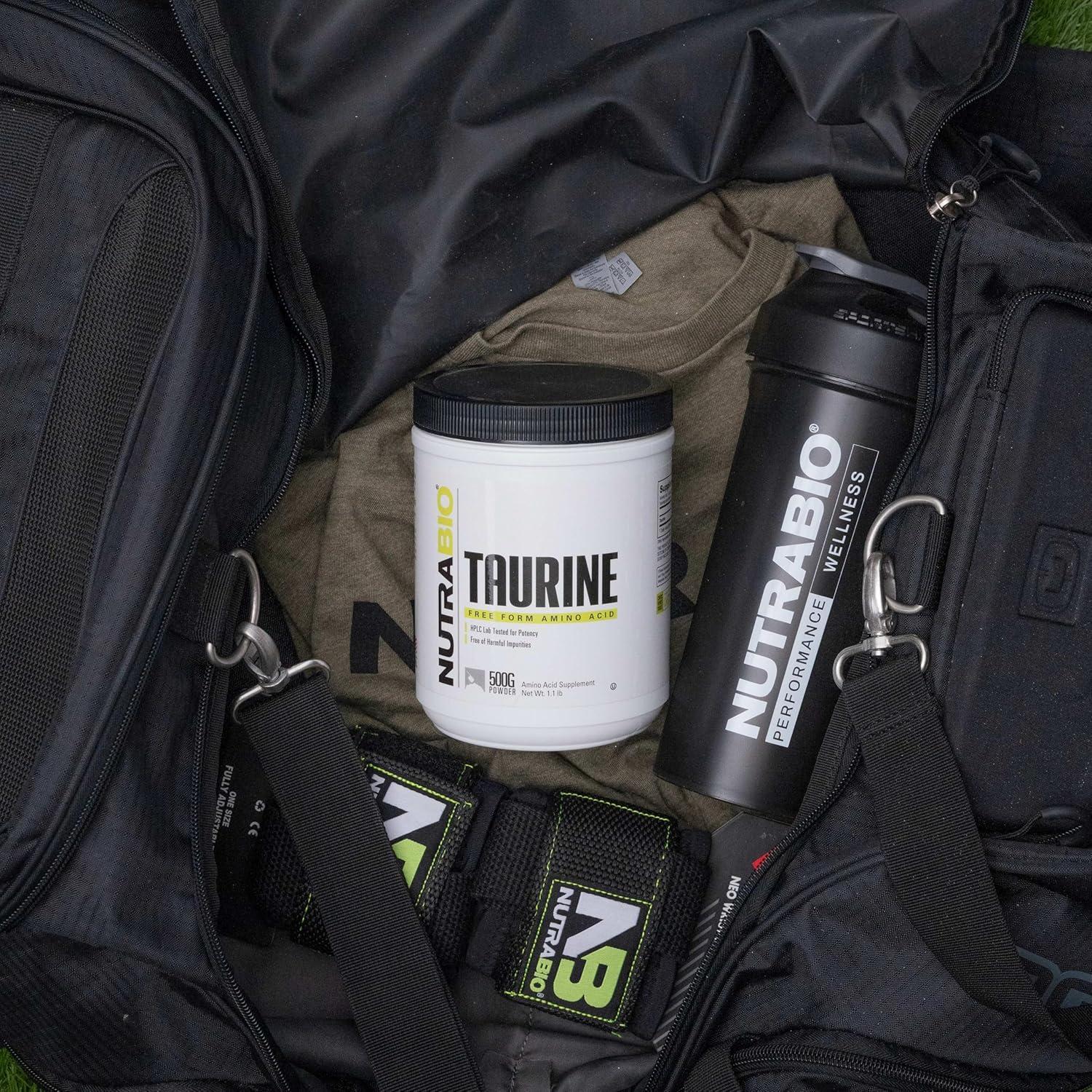 NutraBio Polvo de Taurina 500g | Suplemento Aminoácido Puro