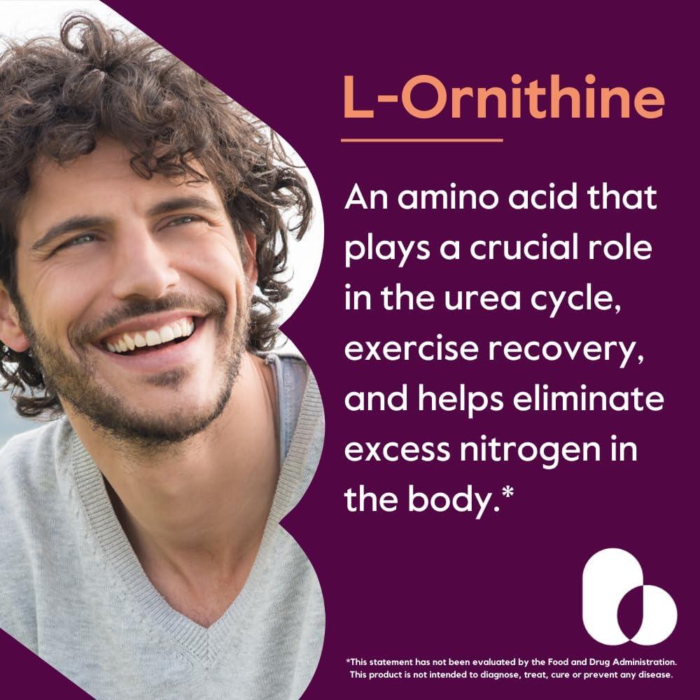 Suplemento L-Ornitina 500mg Bestvite 240 Cápsulas Veganas