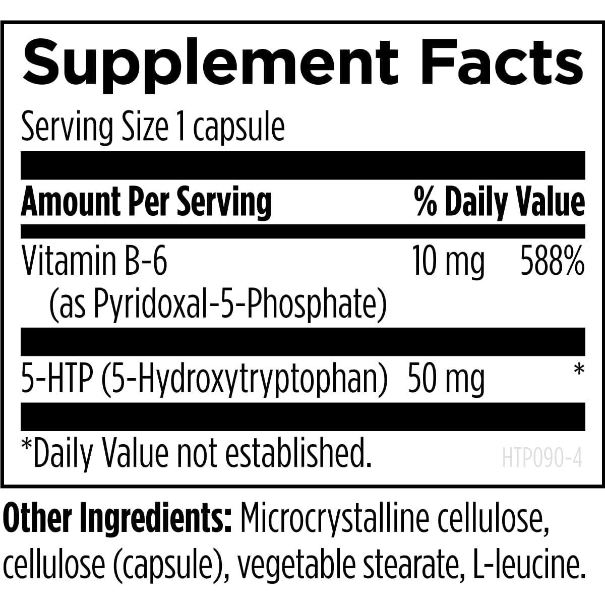 Suplemento 5-HTP Sinergia 50mg + Vitamina B6 - 90 Cápsulas