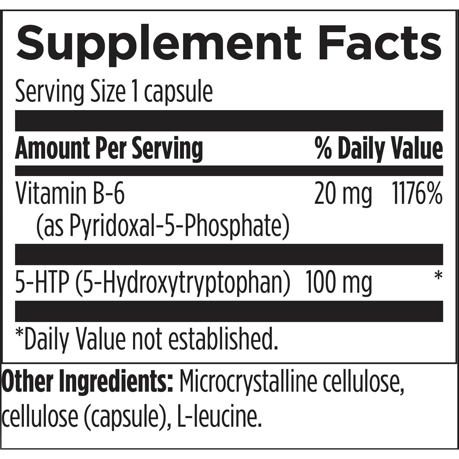 Suplemento 5-HTP Supremo 100mg + Vitamina B6 - 60 Cápsulas