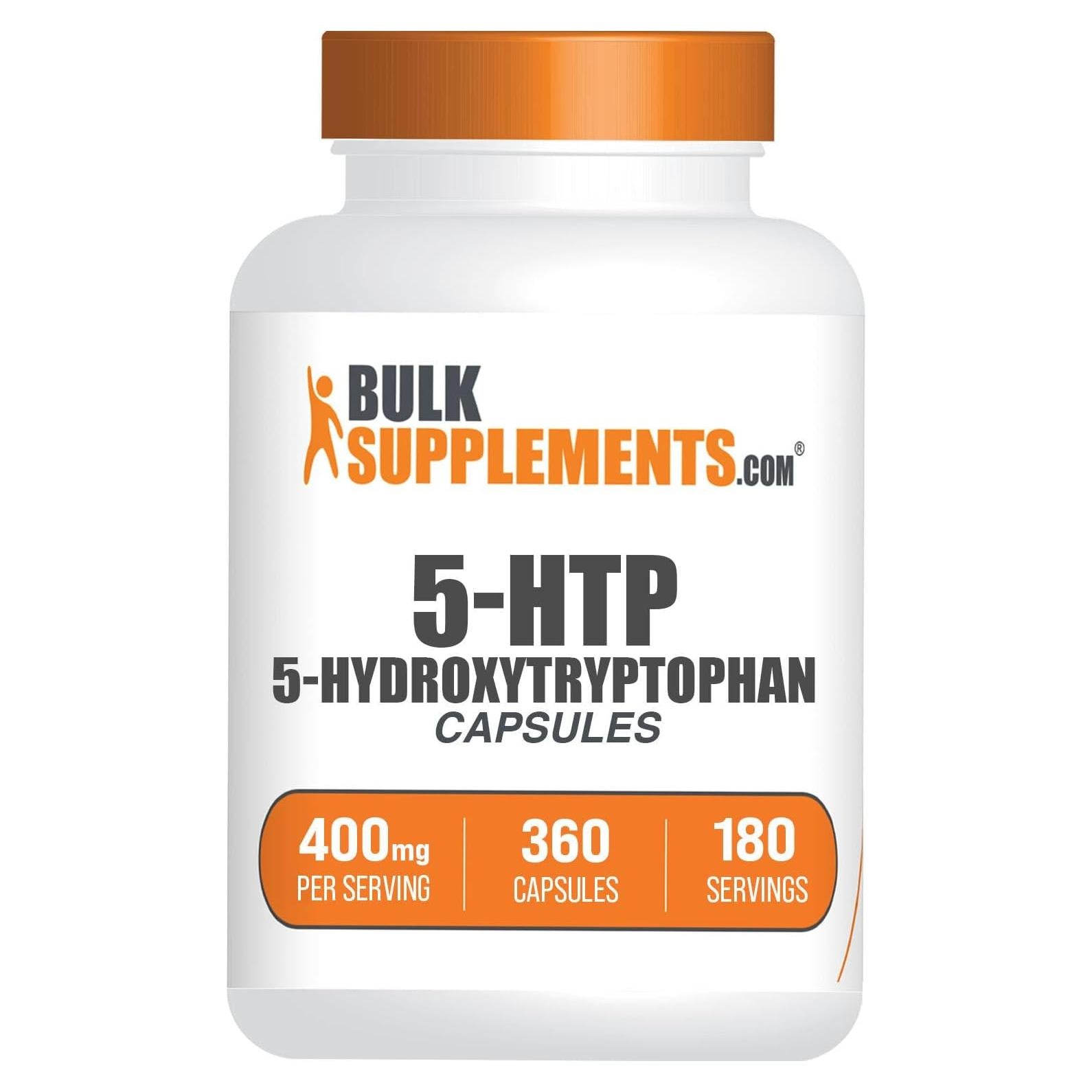 Cápsulas de 5-HTP BulkSupplements 400mg - 360 Conteo