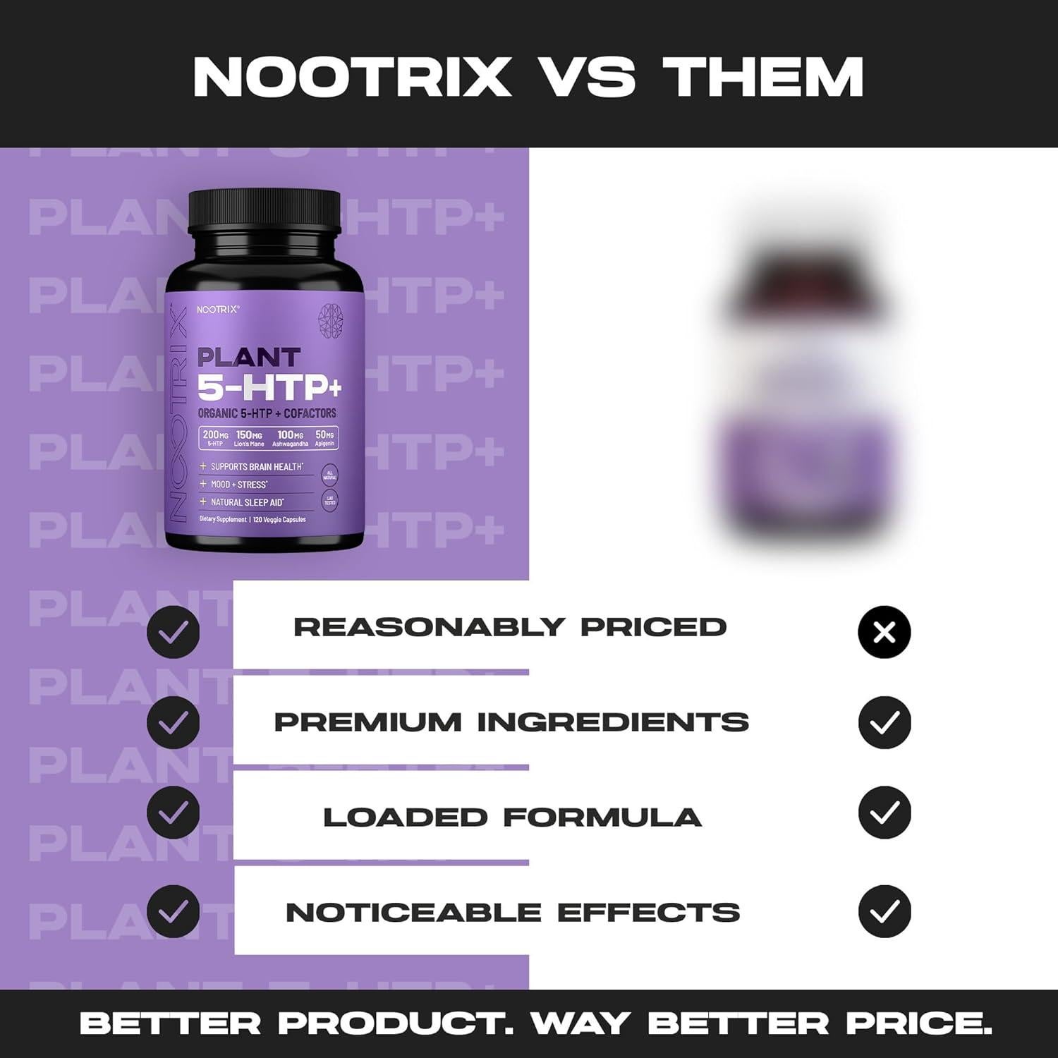 Suplemento Nootrix Orgánico 5-HTP+ 120 Cápsulas | Apoyo Cognitivo y Energía