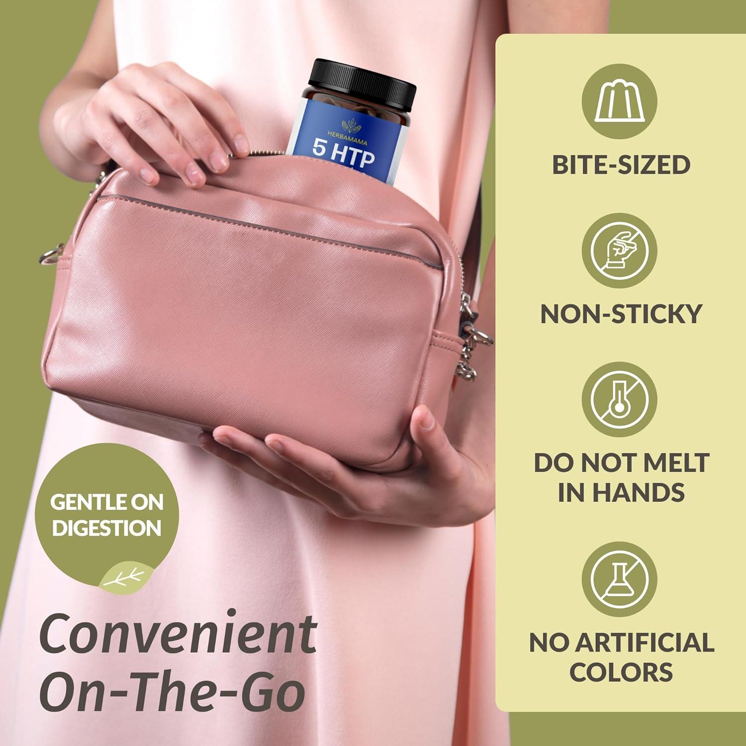 Gomitas 5-HTP Herbamama 200mg - Suplemento Vegano de Relajación