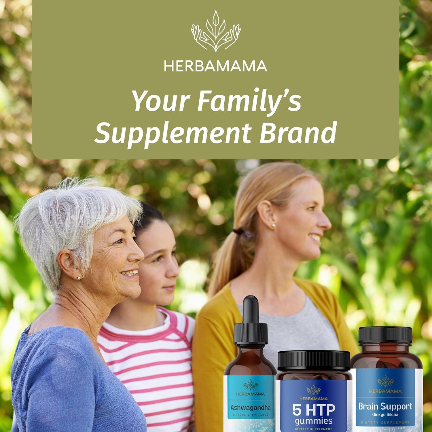 Gomitas 5-HTP Herbamama 200mg - Suplemento Vegano de Relajación