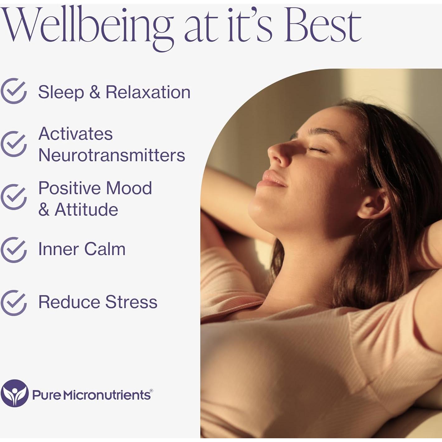 Suplemento Pure 5-HTP + GABA - Sueño y Estado de Ánimo - 60 Cápsulas