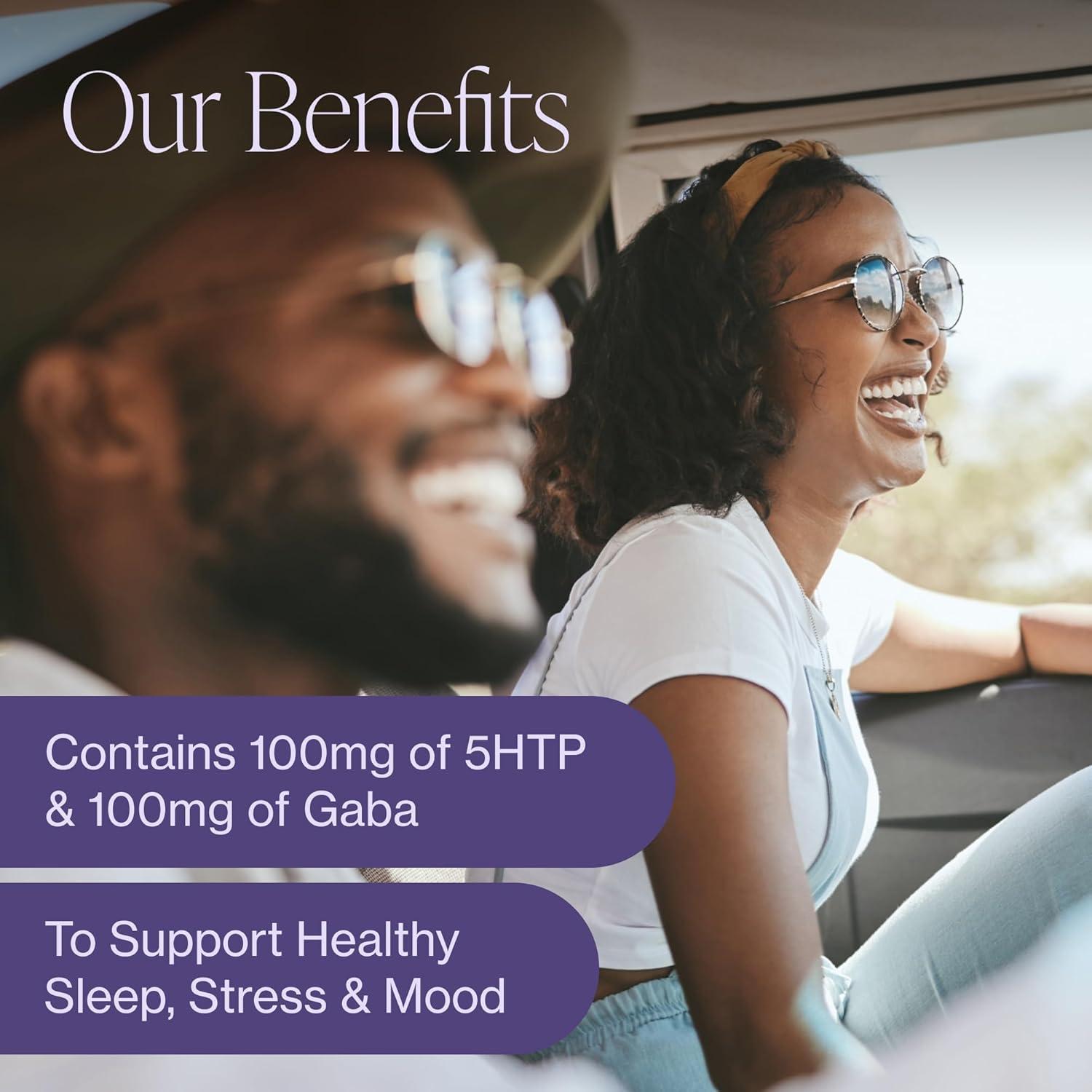 Suplemento Pure 5-HTP + GABA - Sueño y Estado de Ánimo - 60 Cápsulas