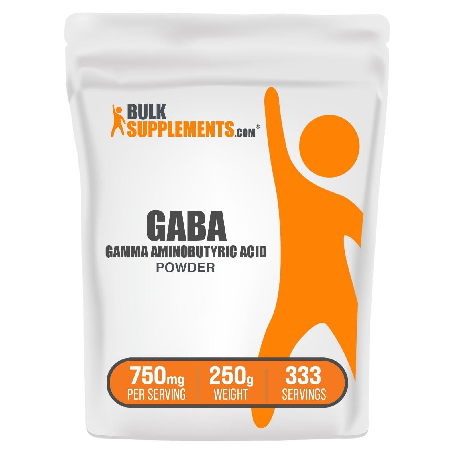 Polvo de GABA BulkSupplements 750mg - Suplemento Aminoácidos 250g