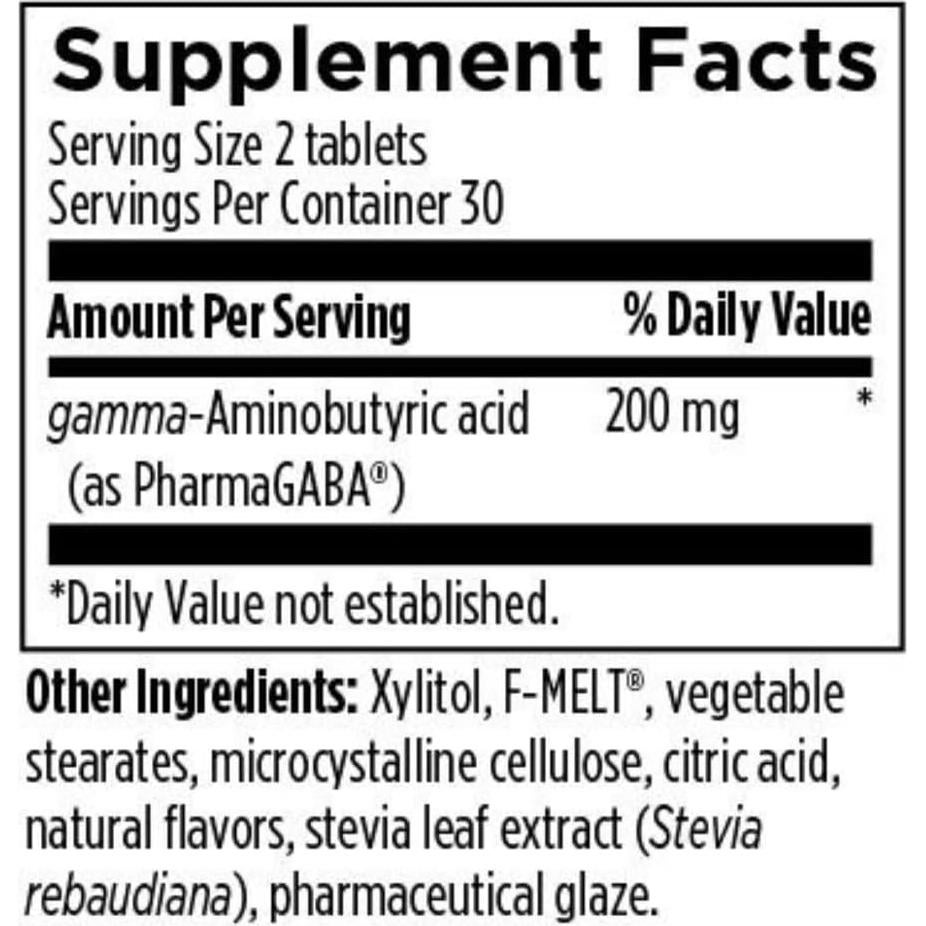 Suplemento Masticable GABA PharmaGABA 200mg - 60 Tabletas