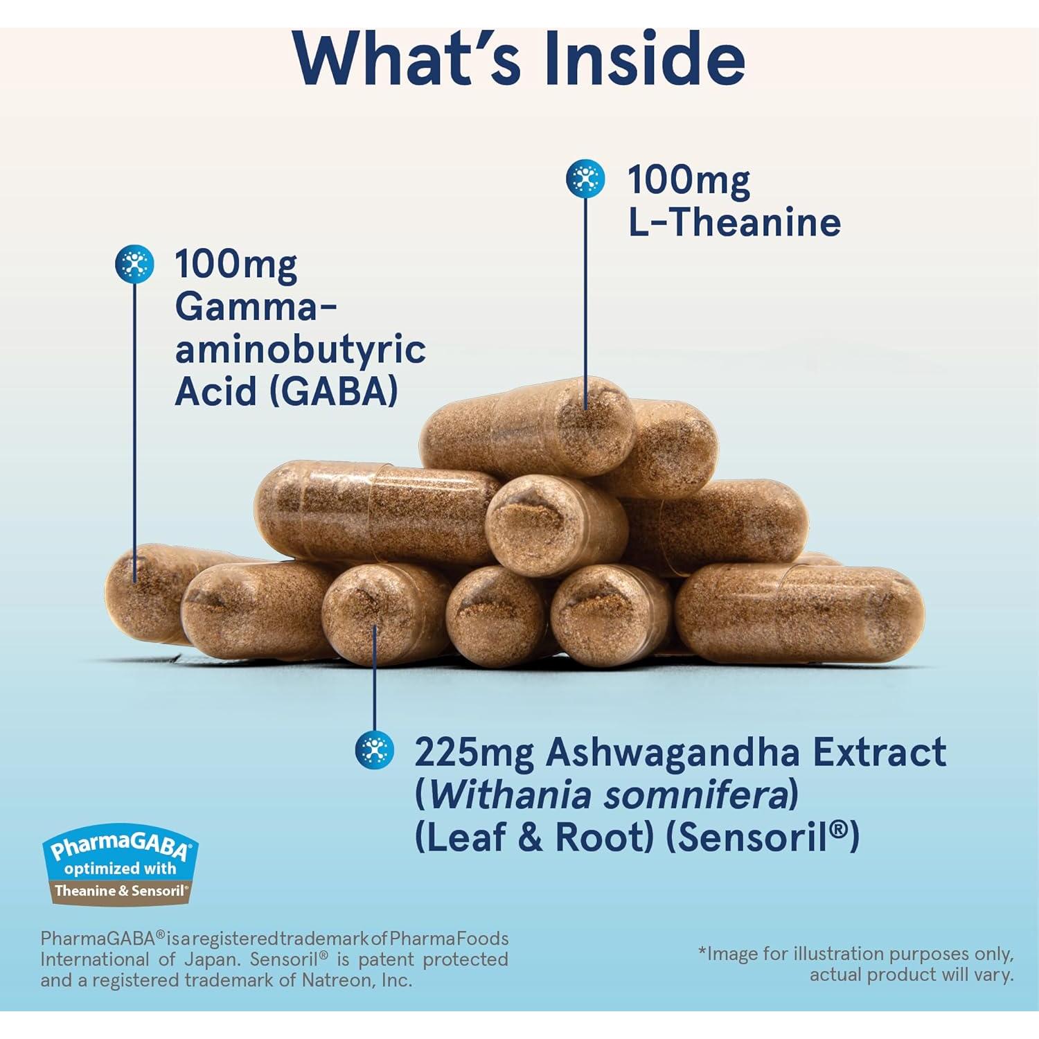 Suplemento GABA Soothe Jarrow Formulas 30 Cápsulas Vegetales