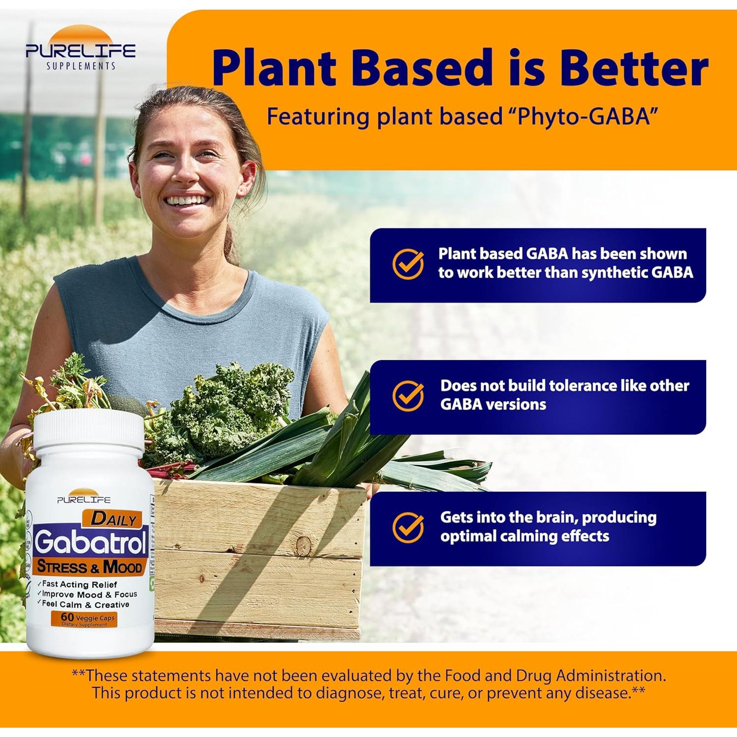 Gabatrol Diario - Suplemento de GABA Vegetal 60 Cápsulas