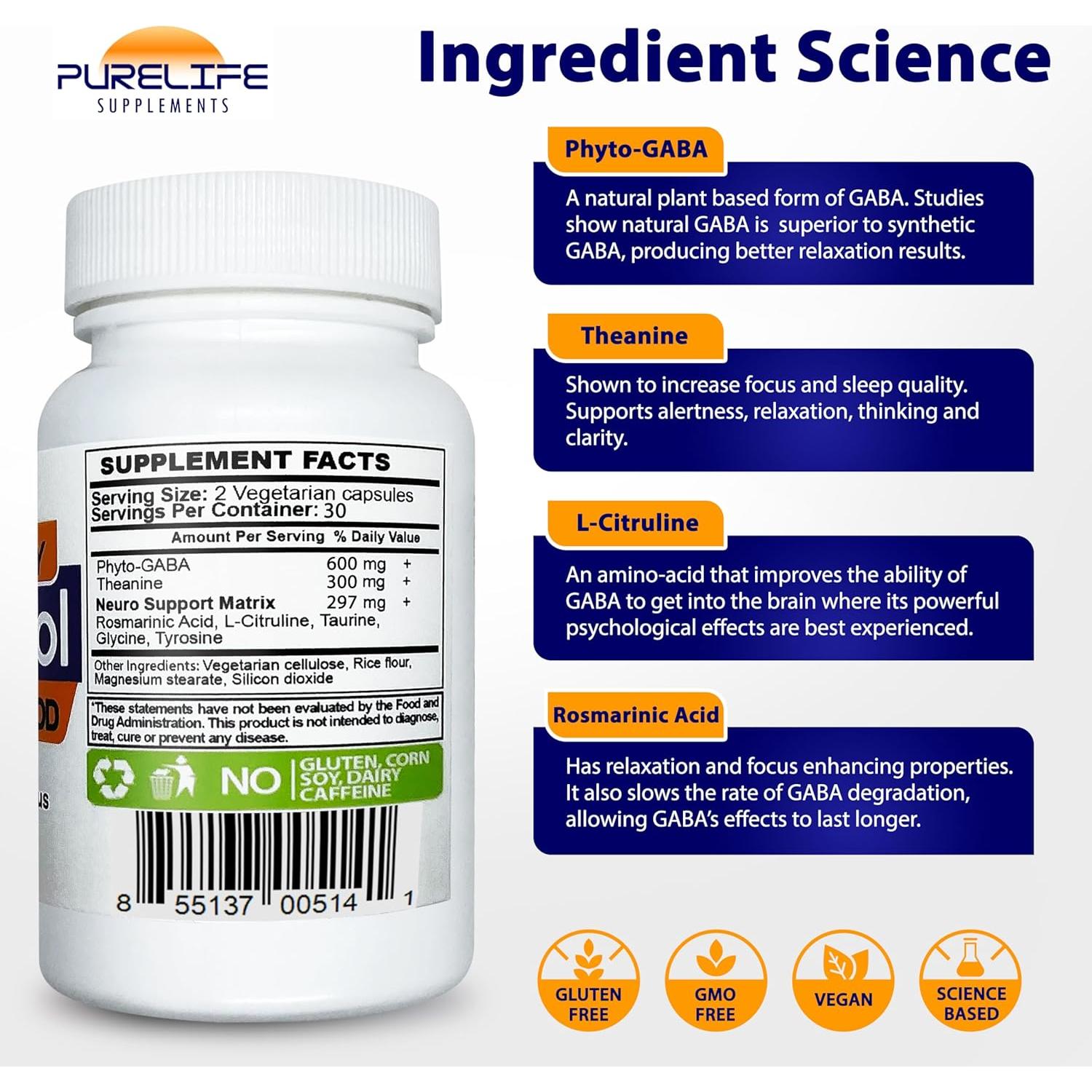 Gabatrol Diario - Suplemento de GABA Vegetal 60 Cápsulas