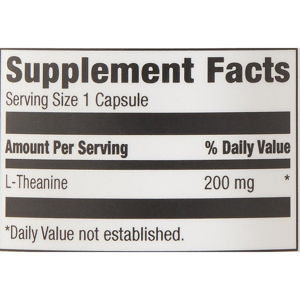 Suplemento de Teanina Elementos de Amazon 200mg 60 Cápsulas