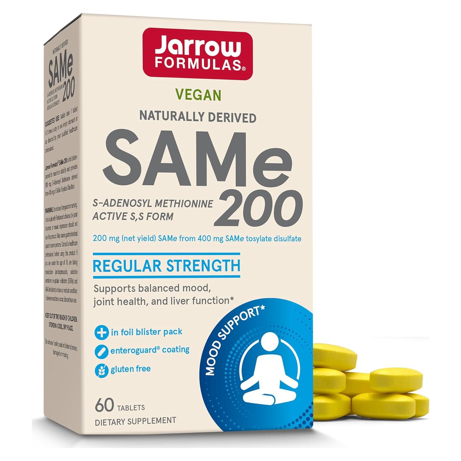 Suplemento Jarrow Formulas SAMe 200 mg - 60 Tabletas - Salud Articular y Hepática