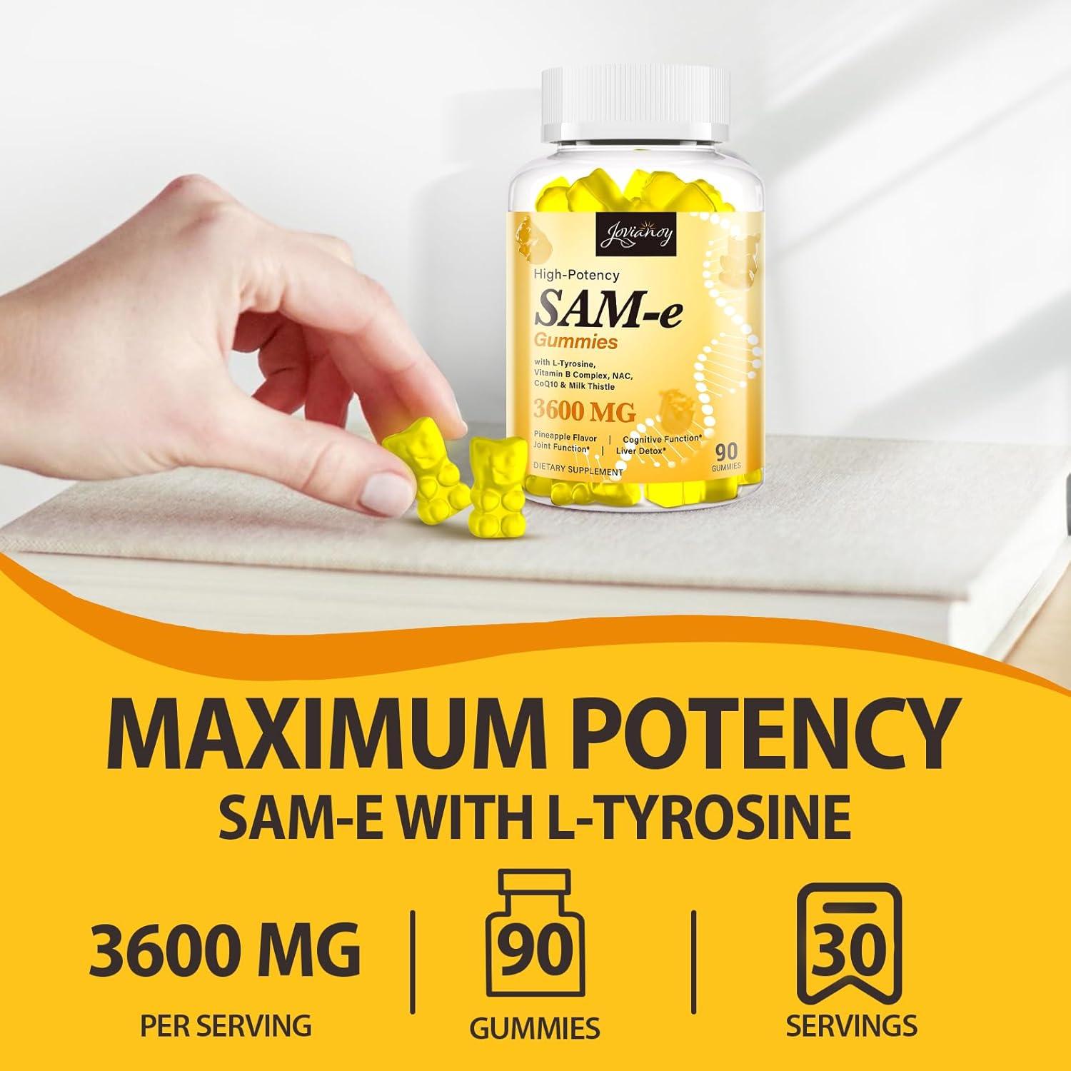 Gomitas de SAM-e Jovianoy con L-Tirosina y Vitaminas B - 90 Unidades