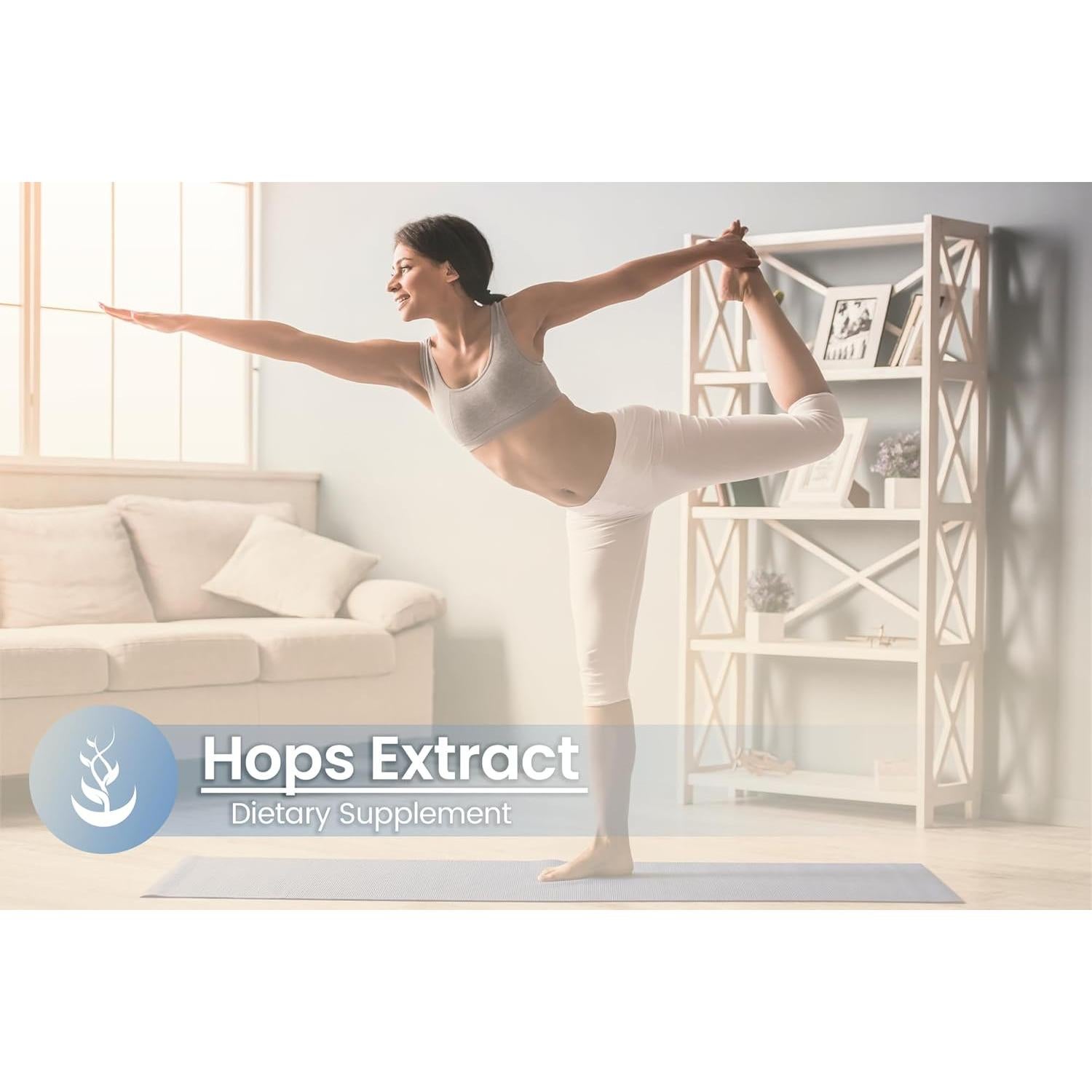 Cápsulas de Extracto de Lúpulo Ingredientes Originales Puros 100 Unidades