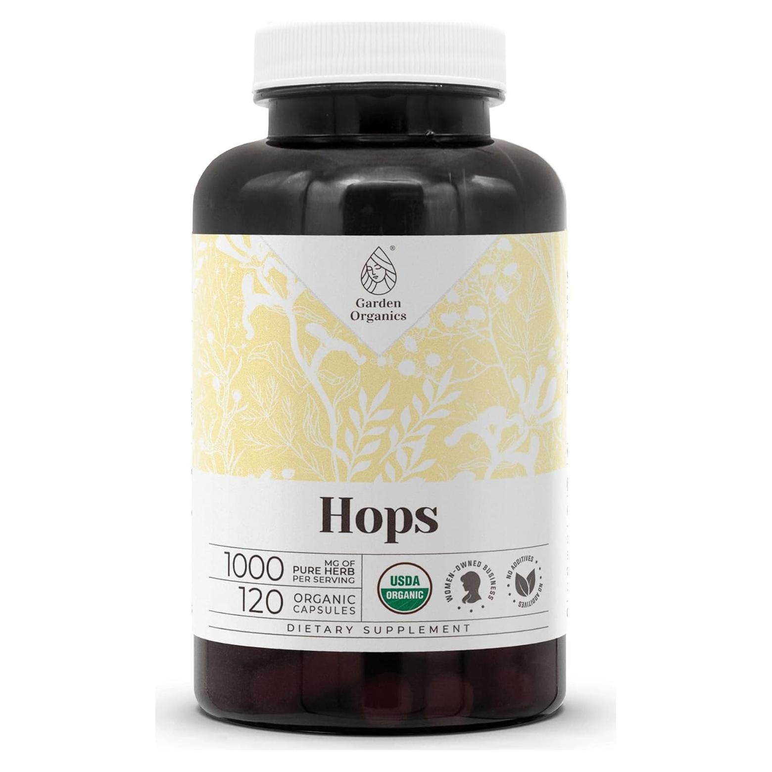 Hops 120 Cápsulas | Suplemento Herbal Garden Organics