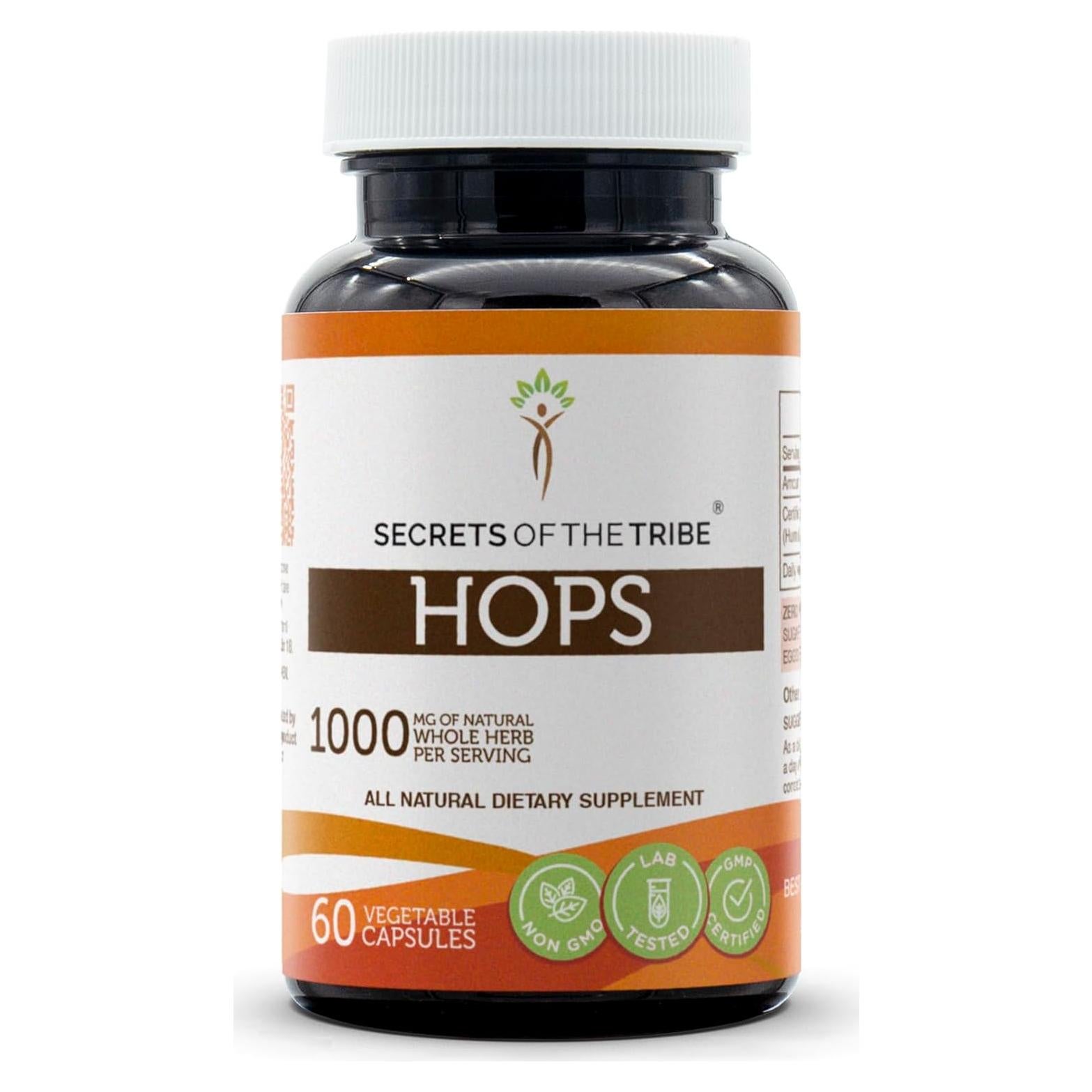 Cápsulas de Lúpulo 1000 mg Secretos de la Tribu 60 Unidades