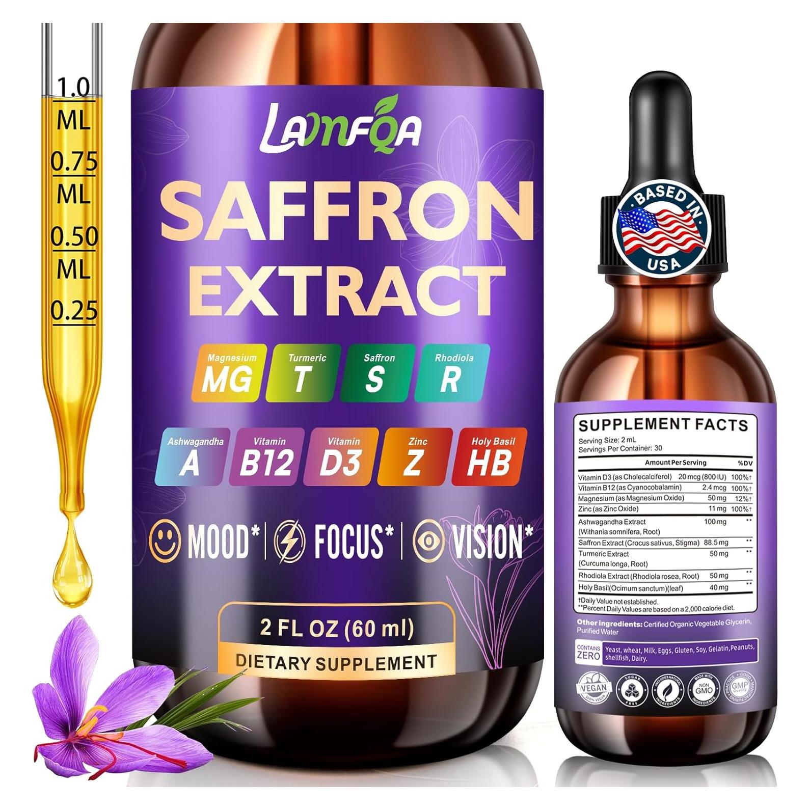 Extracto de Azafrán LAMFQA 59.15 ml - Apoyo al Estado de Ánimo