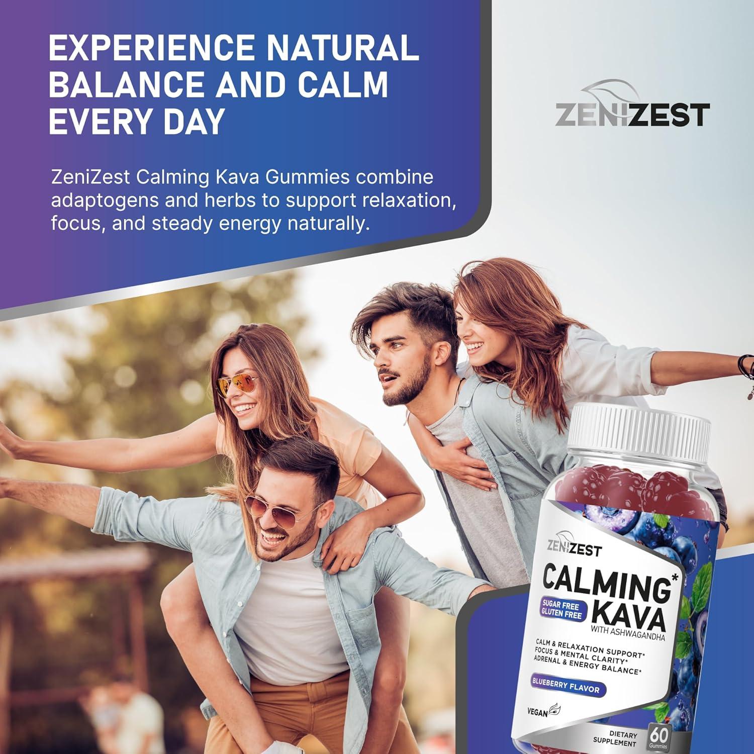Gomitas Calmantes ZeniZest Kava Kava 60 Unidades Veganas