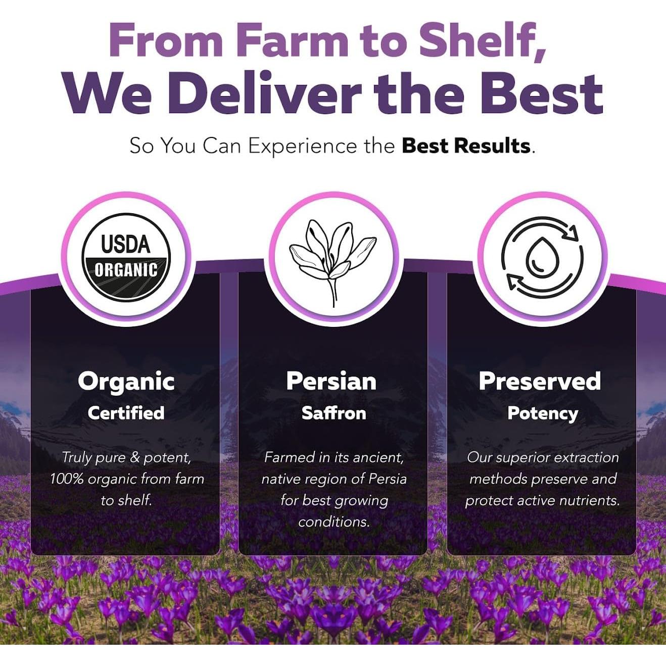 Extracto de Azafrán Orgánico Triquetra Health - 30 Porciones