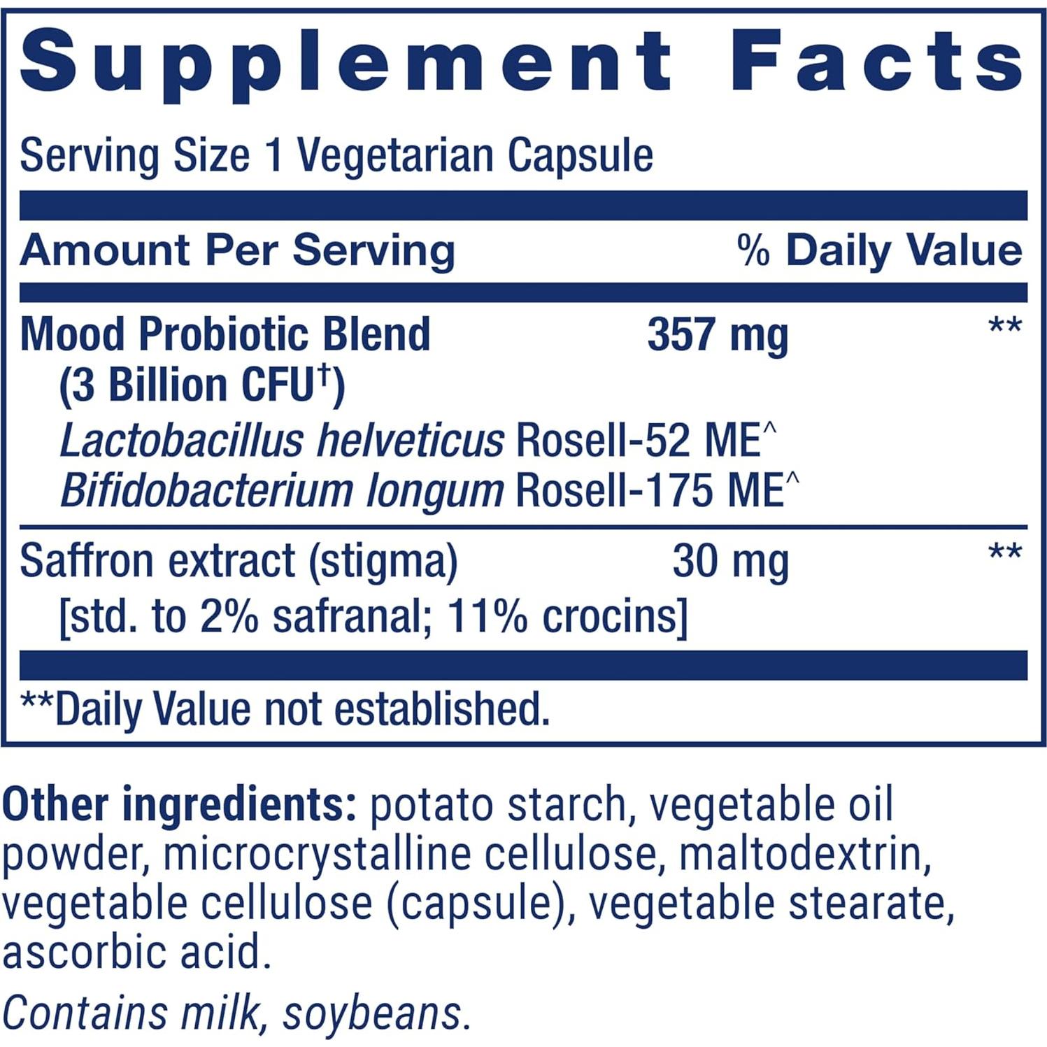 Life Extension Probioticos Mood 30 Cápsulas - Sin Gluten