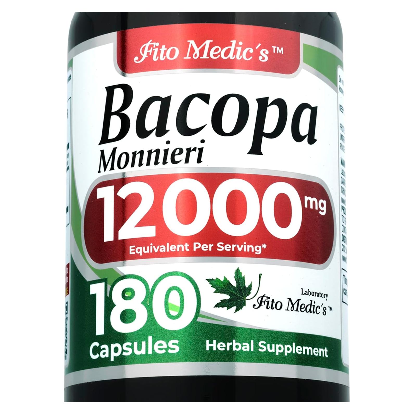Bacopa Monnieri FITO MEDIC'S Lab 180 Cápsulas 600 mg