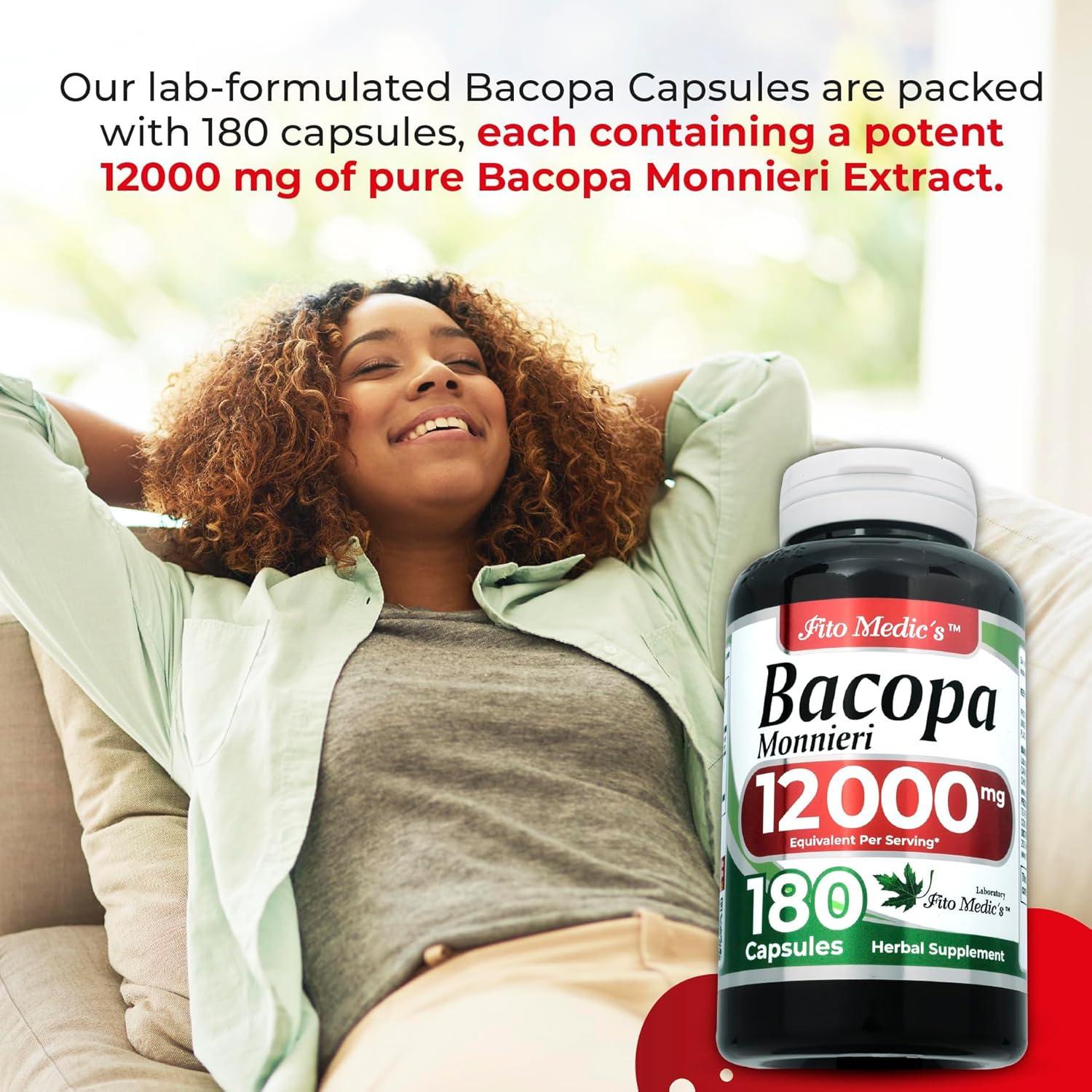 Bacopa Monnieri FITO MEDIC'S Lab 180 Cápsulas 600 mg