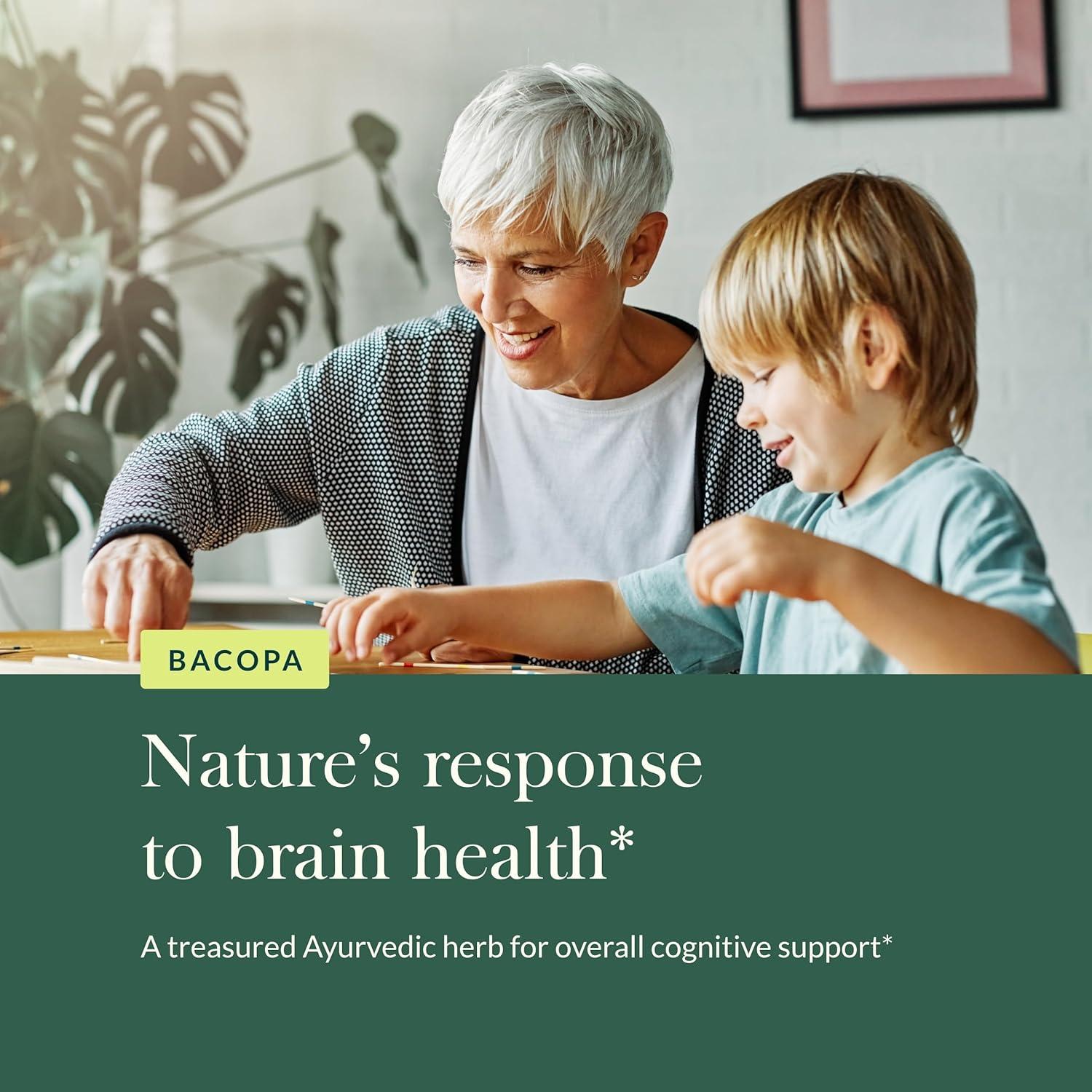 Suplemento Herbal Gaia Herbs Bacopa 60 Cápsulas Veganas