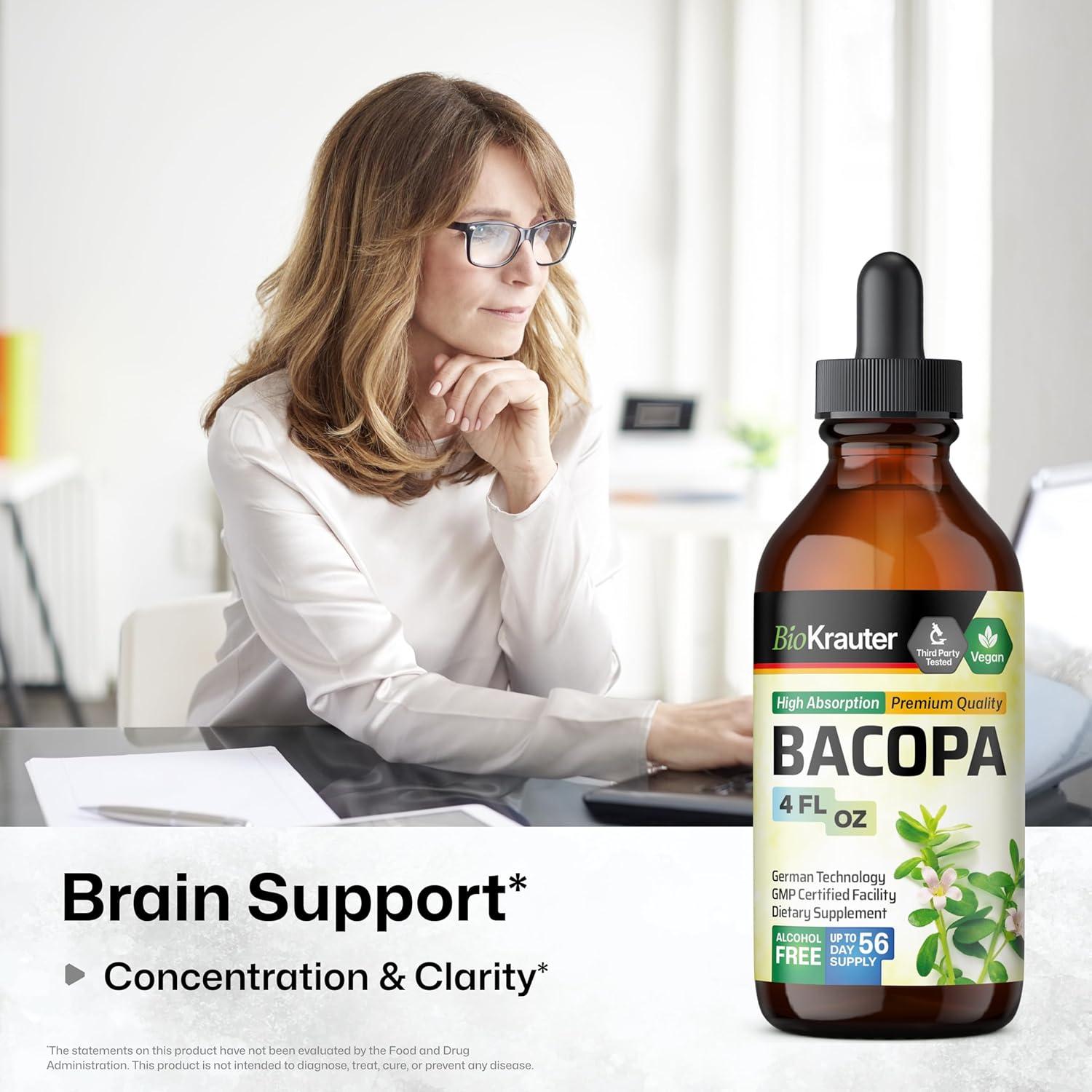 Suplemento Líquido Bacopa Monnieri Bio Krauter 118 ml - Soporte Cerebral