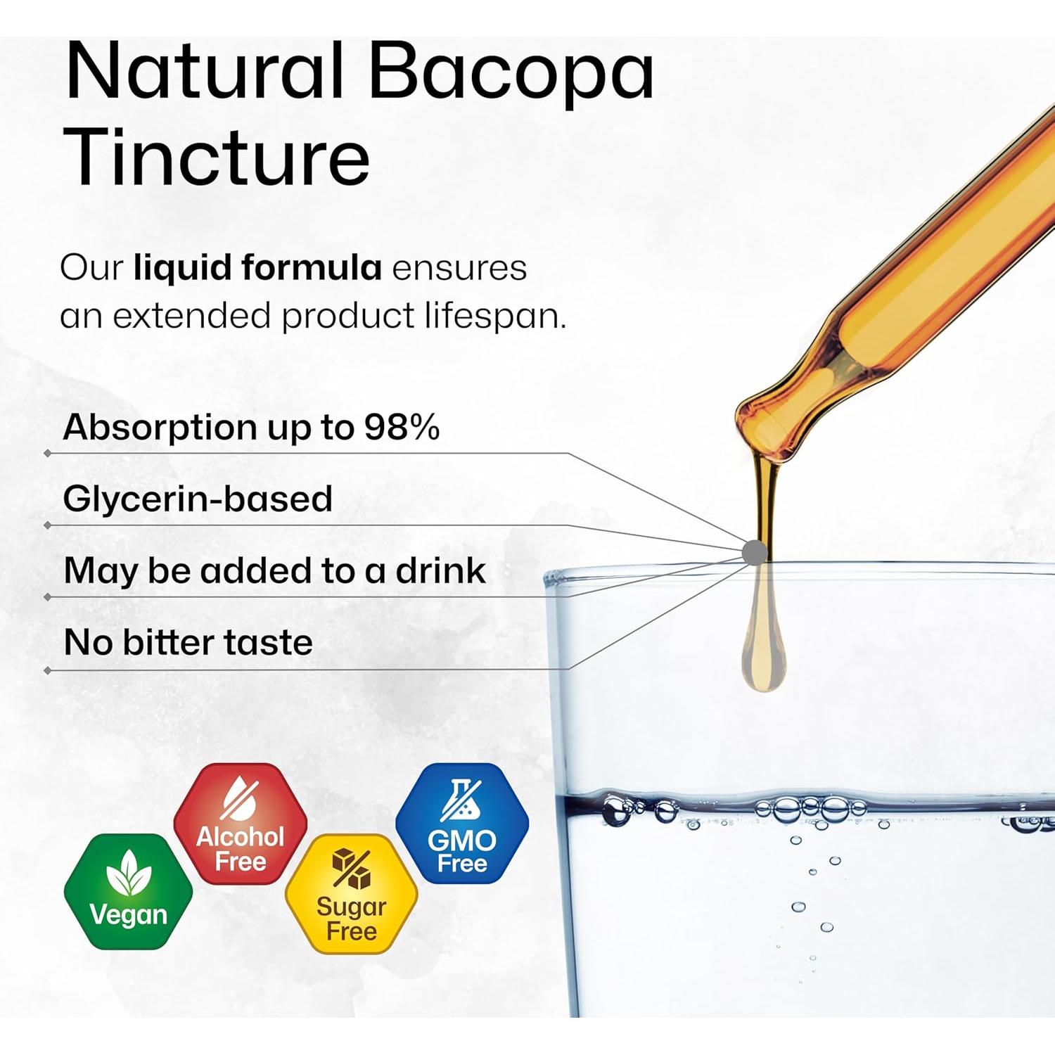 Suplemento Líquido Bacopa Monnieri Bio Krauter 118 ml - Soporte Cerebral