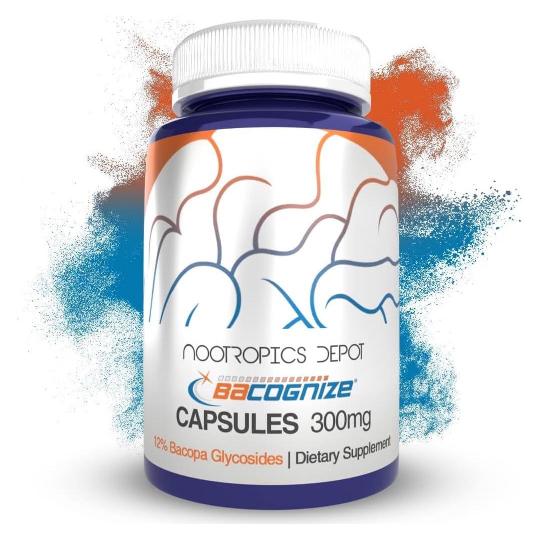 Cápsulas de Bacopa Monnieri 300mg Nootropics Depot 120 Unidades