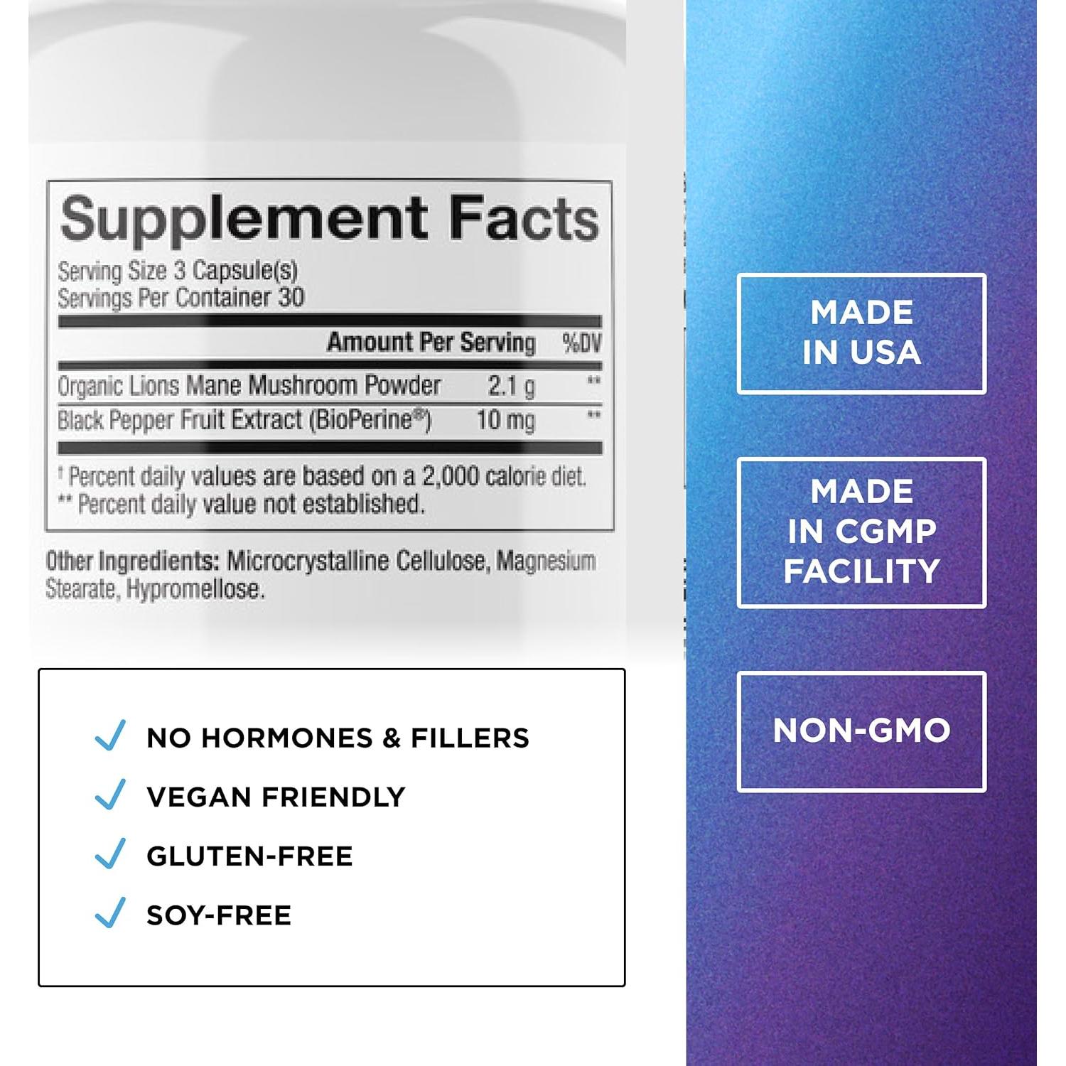 Suplemento Nootrópico Melena de León Dr. Emil 2100mg