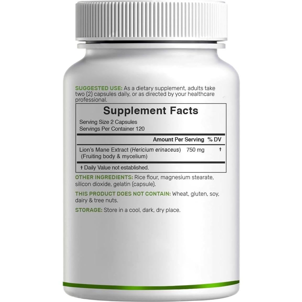 Suplemento de Hongo Melena de León Eagleshine 240 Cápsulas