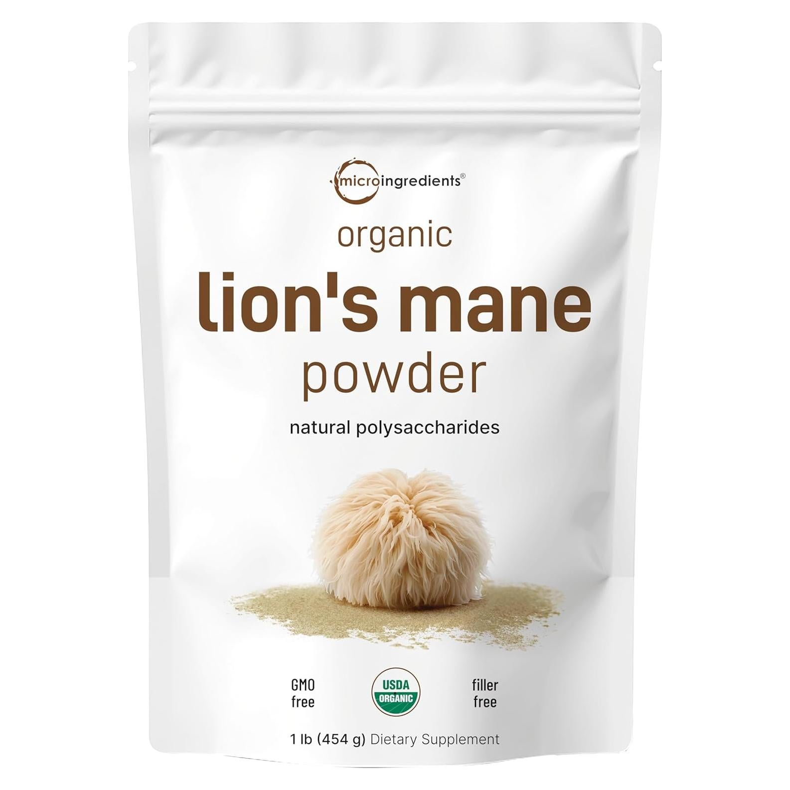 Polvo de Hongo Melena de León Orgánico Micro Ingredients 453g