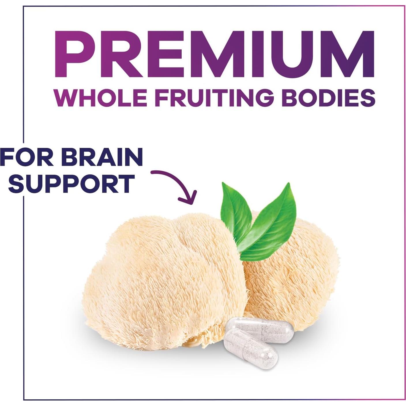 Cápsulas de Hongo Melena de León Nature's Peak 10,000mg 60u