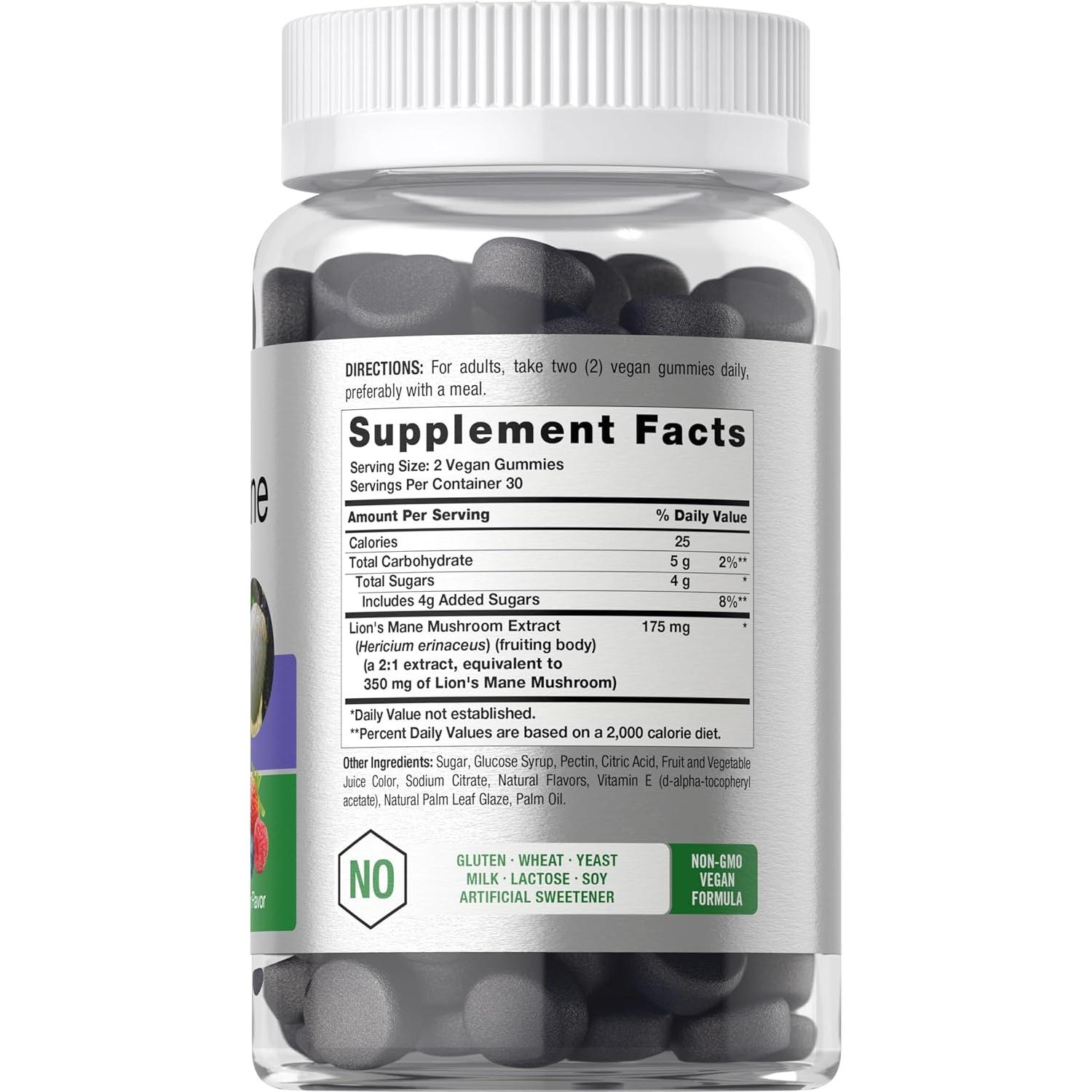 Gominolas Veganas de Melena de León Horbaach 60 Unidades