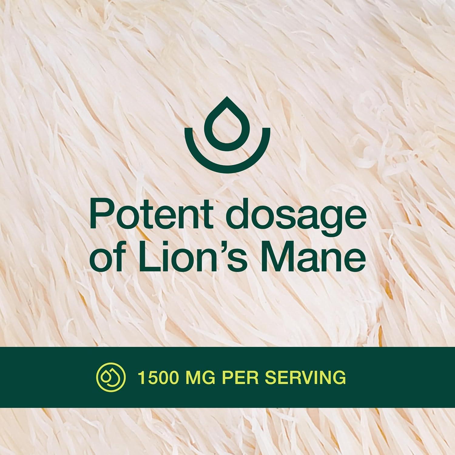 Cápsulas de Hongo Melena de León Orgánico Fresh Nutrition 1500mg